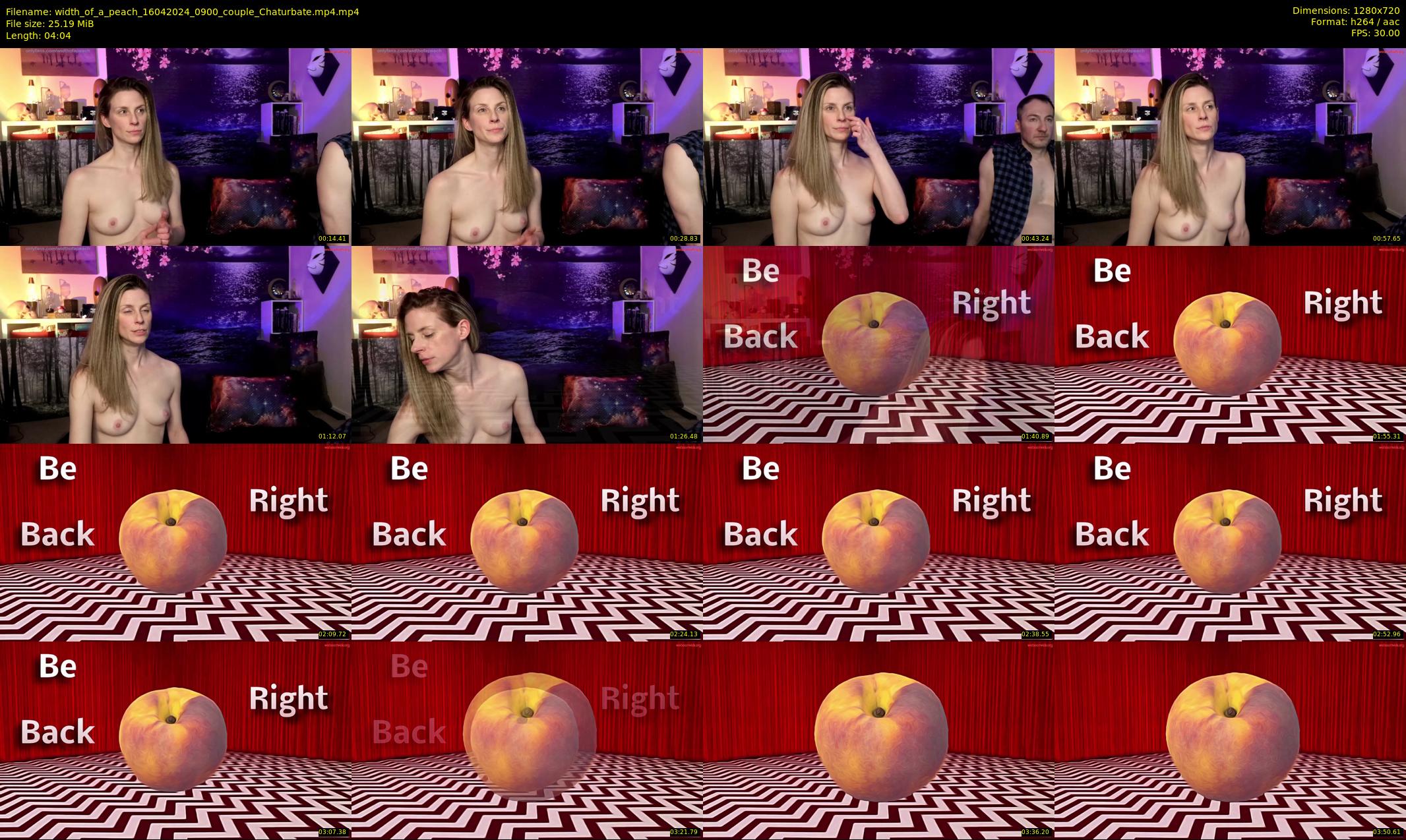 width_of_a_peach — 5 minute Chaturbate couple cam show recording, 720p, Apr 16, 2024
