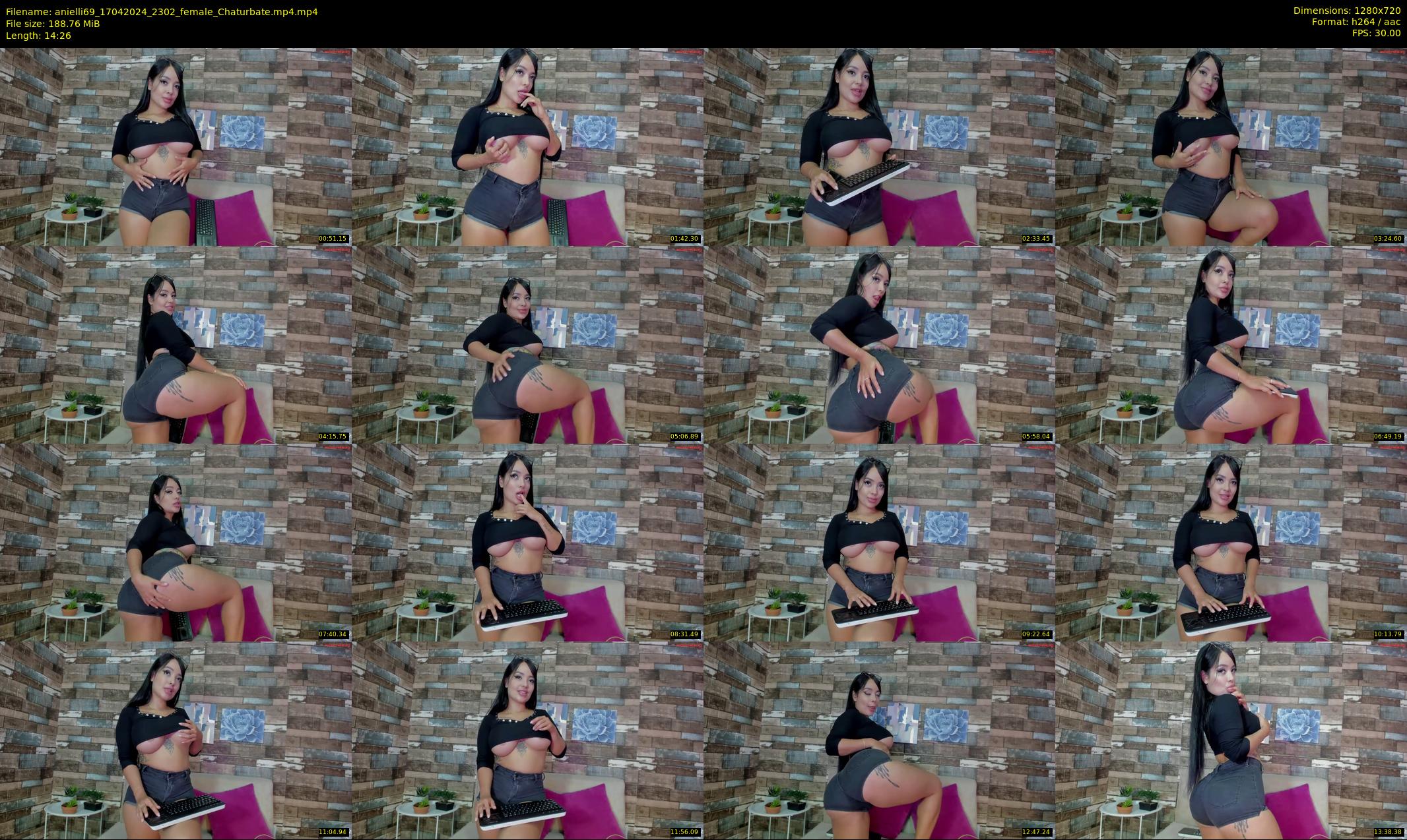 anielli69 — 15 minute Chaturbate female cam show recording, 720p, Apr 17, 2024