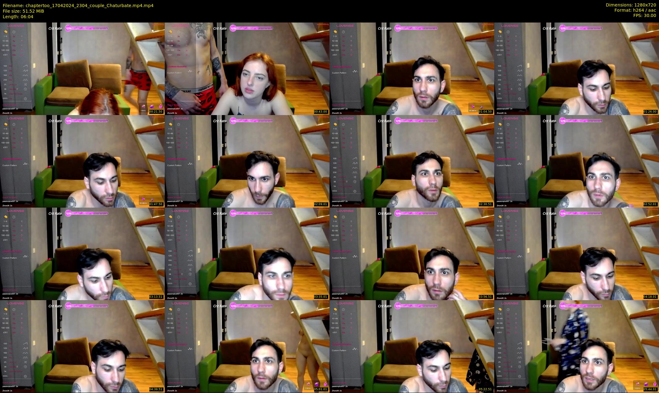 chaptertoo — 7 minute Chaturbate couple cam show recording, 720p, Apr 17, 2024