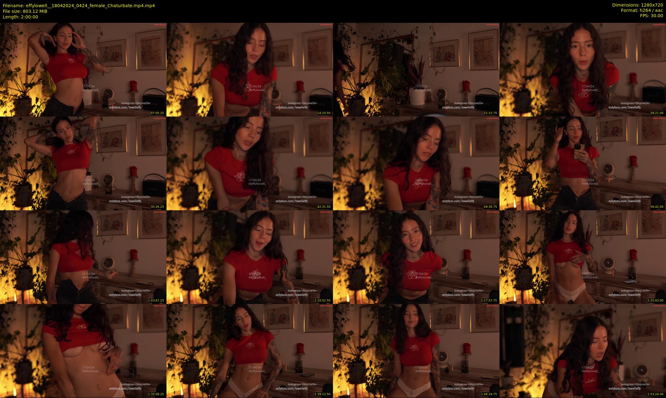 effylowell_ — 120 minute Chaturbate female cam show recording, 720p, Apr 18, 2024