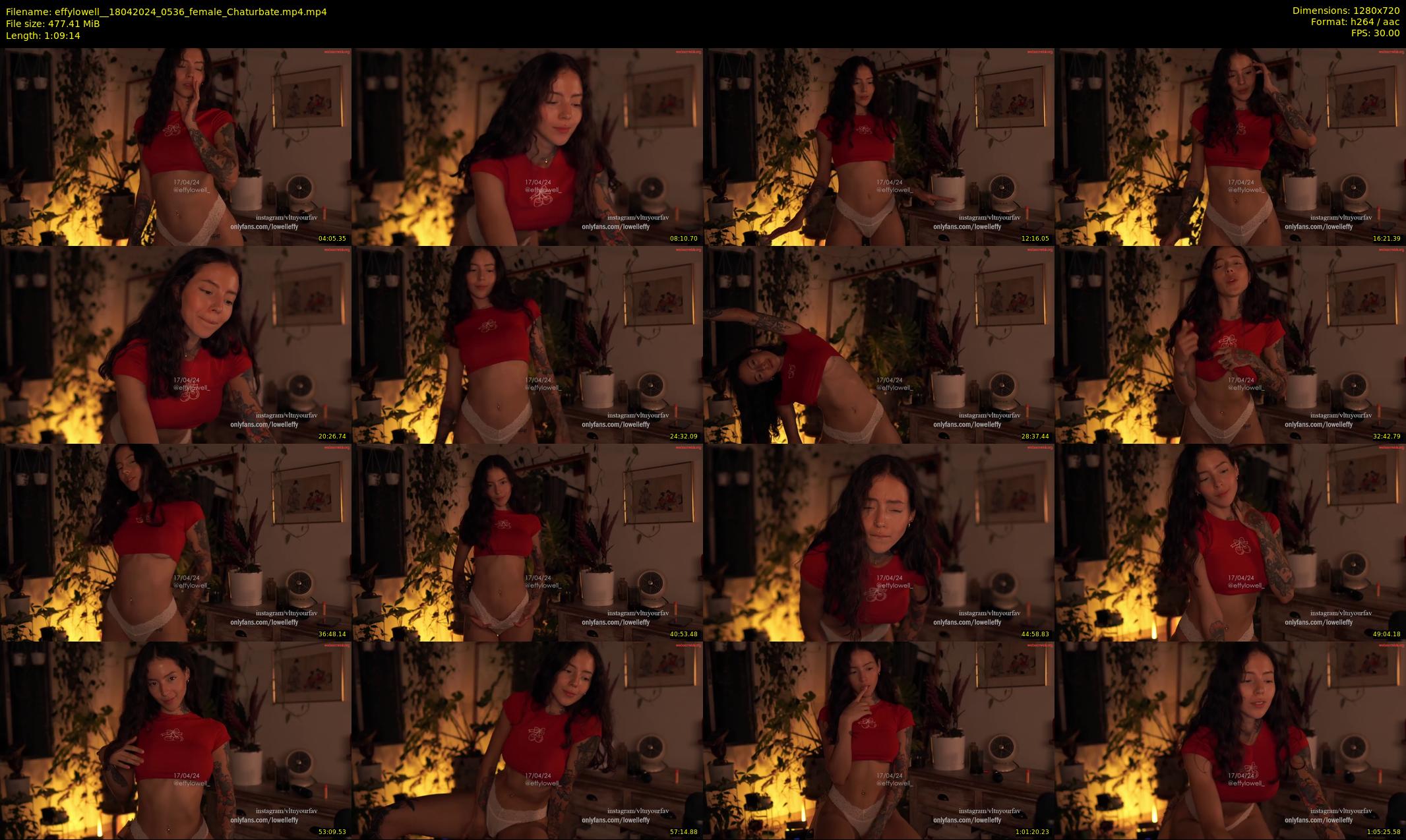 effylowell_ — 70 minute Chaturbate female cam show recording, 720p, Apr 18, 2024
