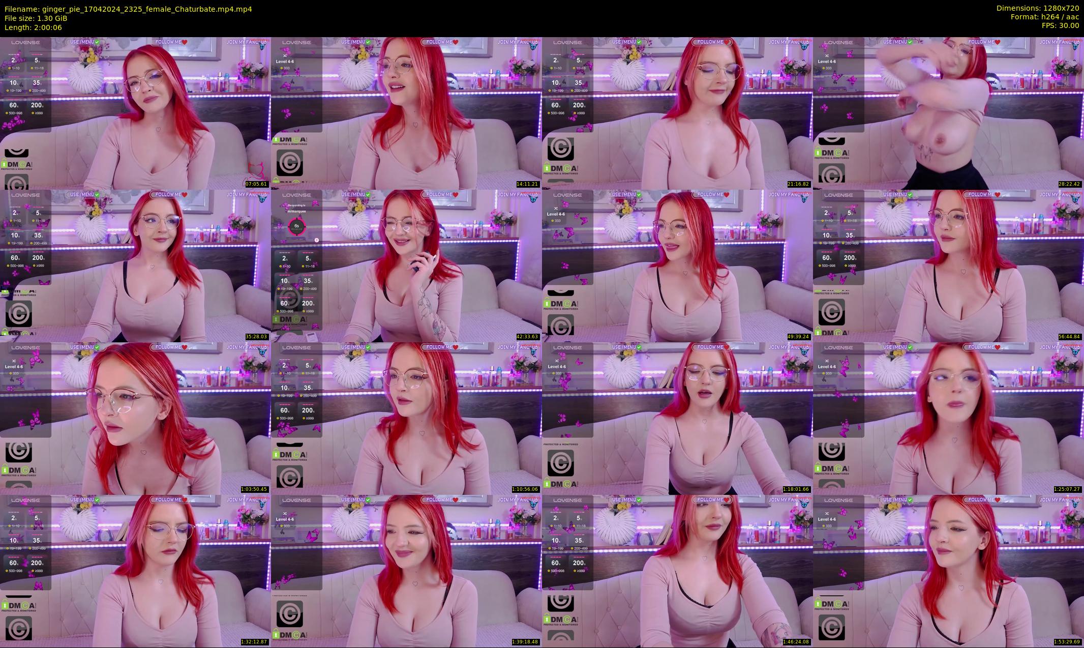 ginger_pie — 121 minute Chaturbate female cam show recording, 720p, Apr 17, 2024