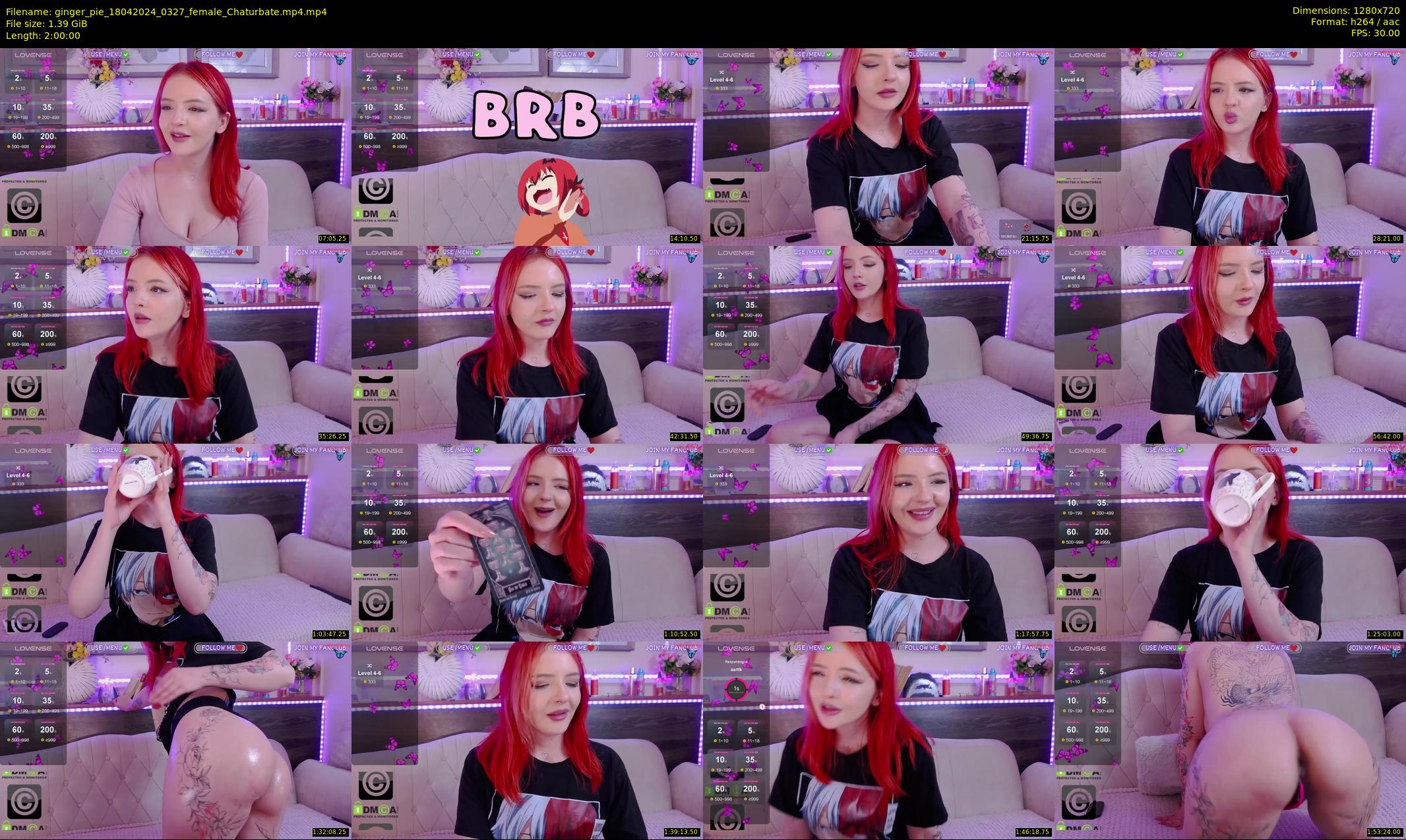 ginger_pie — 120 minute Chaturbate female cam show recording, 720p, Apr 18, 2024