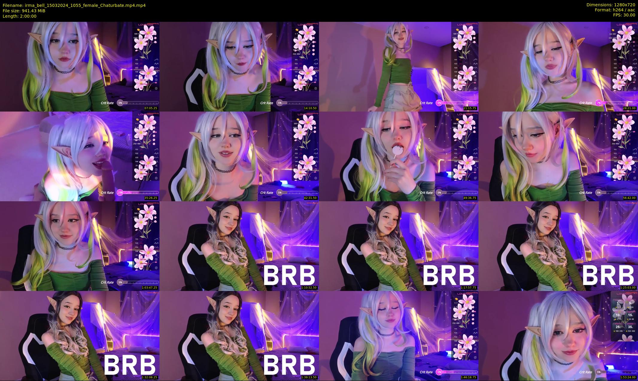 irma_bell — 120 minute Chaturbate female cam show recording, 720p, Mar 15, 2024