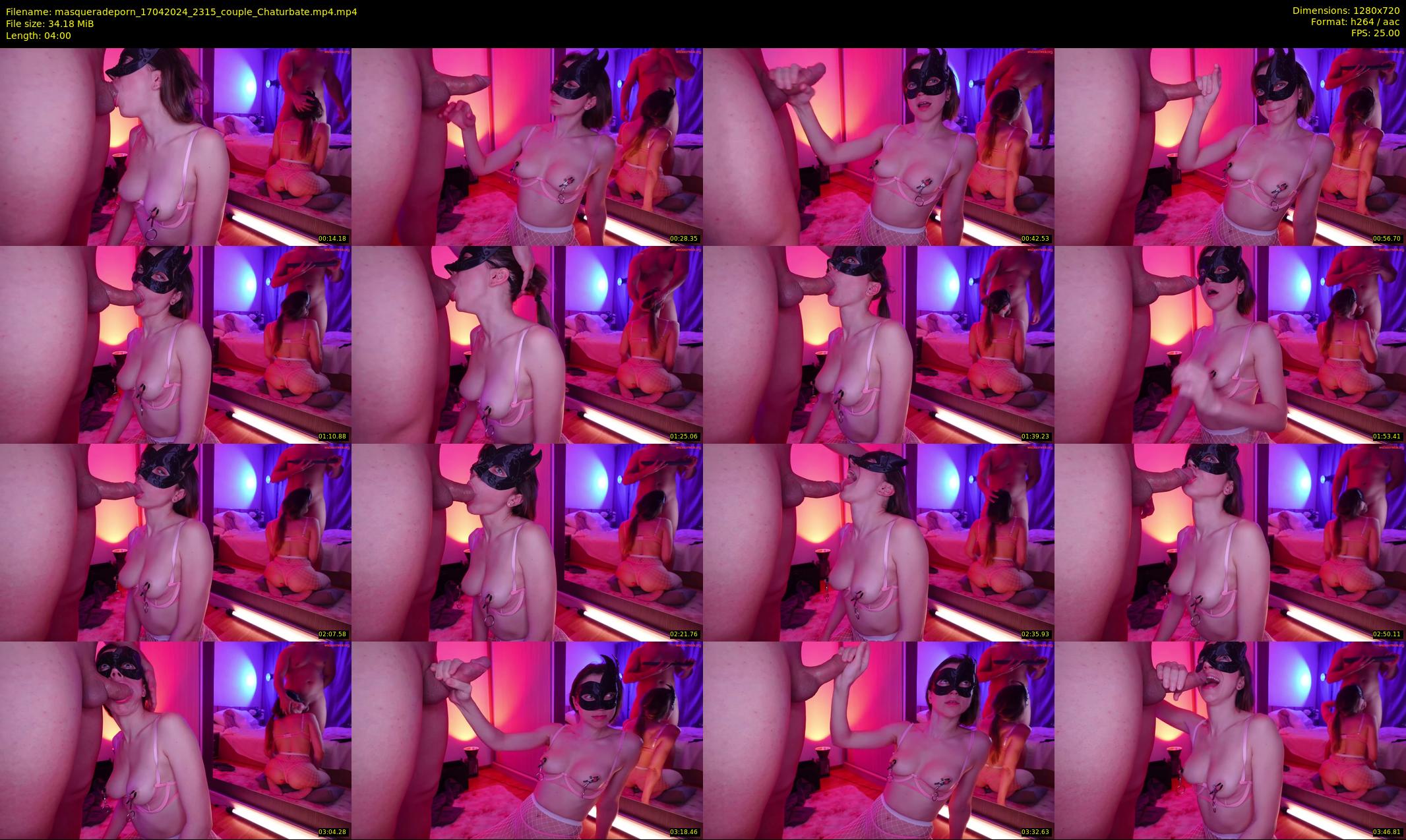 masqueradeporn — 4 minute Chaturbate couple cam show recording, 720p, Apr 17, 2024