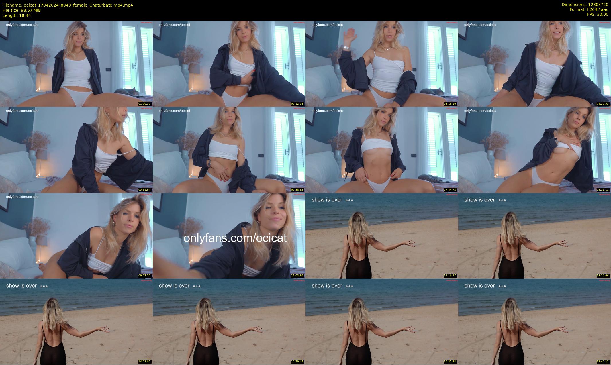 ocicat — 19 minute Chaturbate female cam show recording, 720p, Apr 17, 2024