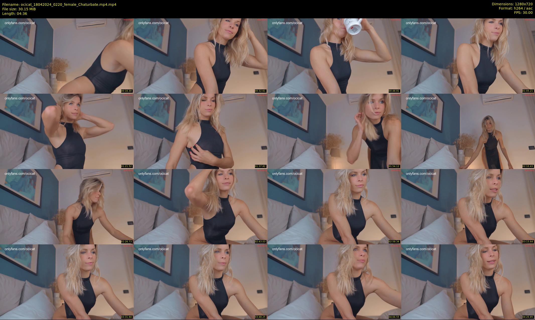 ocicat — 5 minute Chaturbate female cam show recording, 720p, Apr 18, 2024