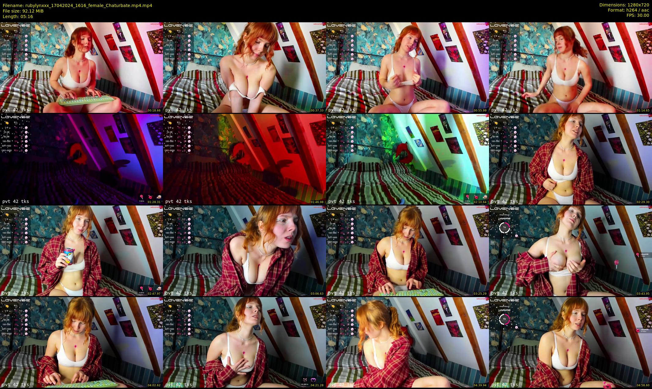 rubylynxxx — 6 minute Chaturbate female cam show recording, 720p, Apr 17, 2024