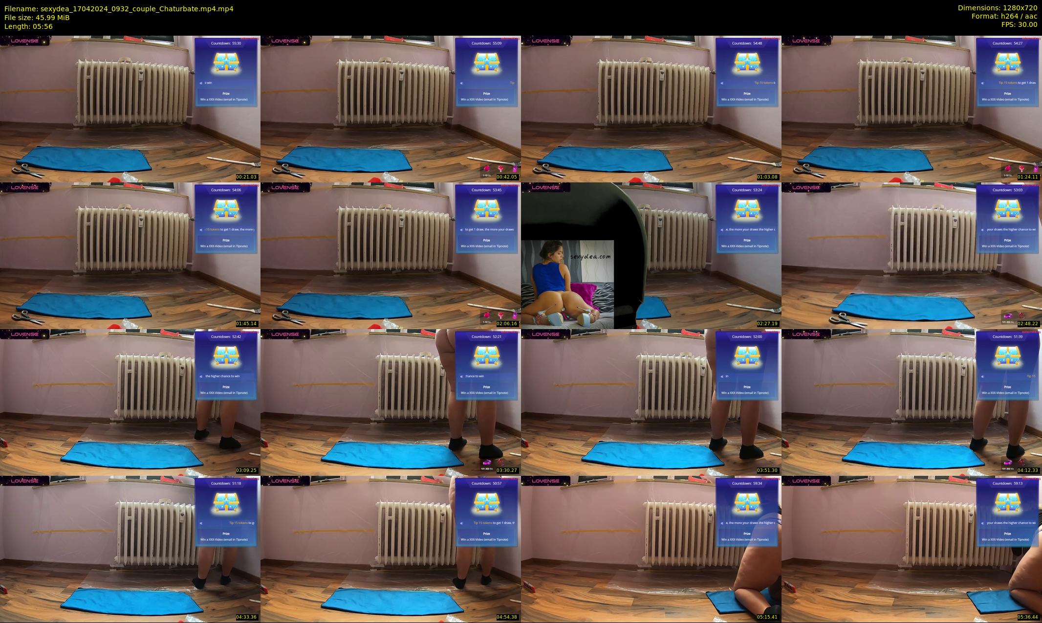 sexydea — 6 minute Chaturbate female cam show recording, 720p, Apr 17, 2024