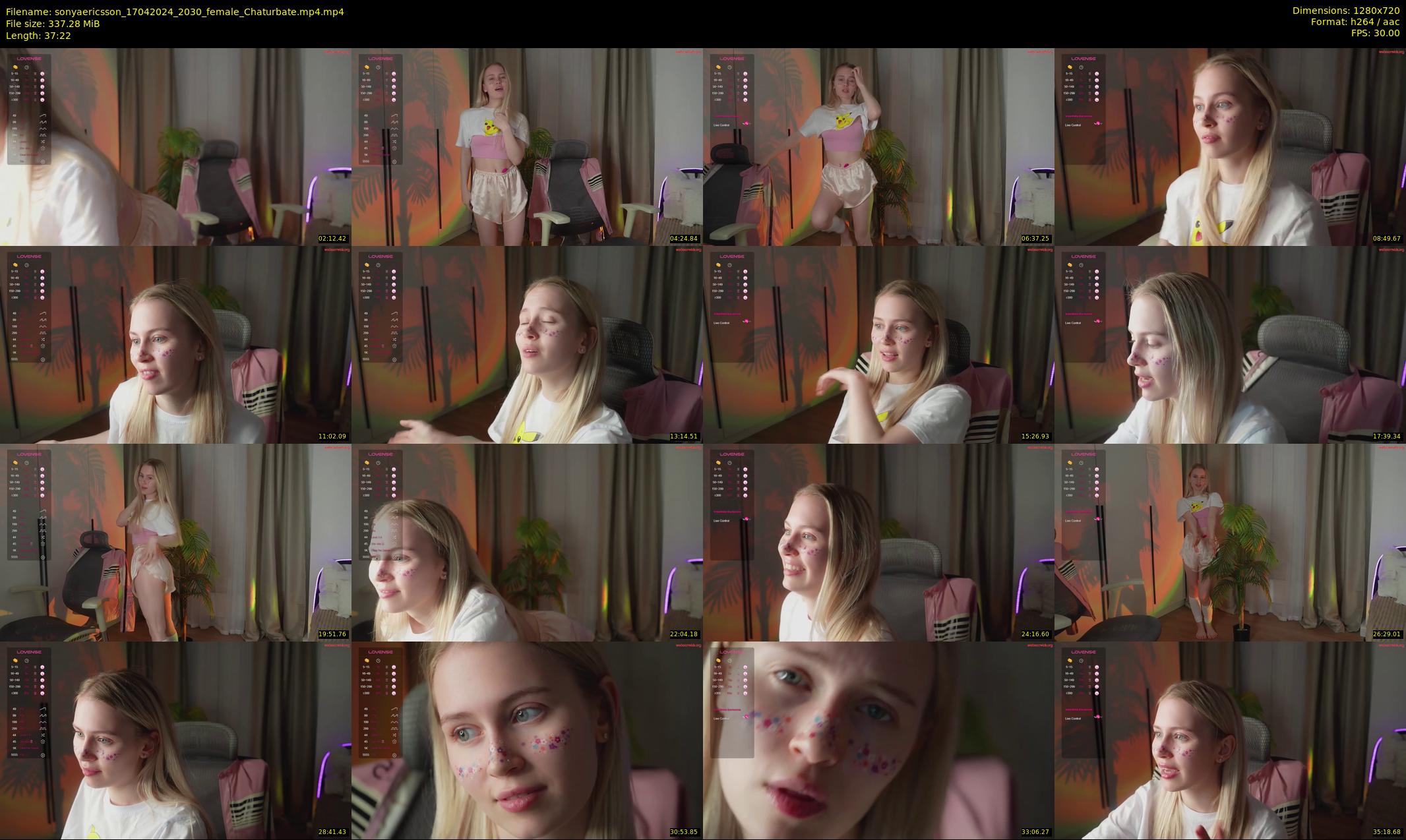 sonyaericsson — 38 minute Chaturbate female cam show recording, 720p, Apr 17, 2024