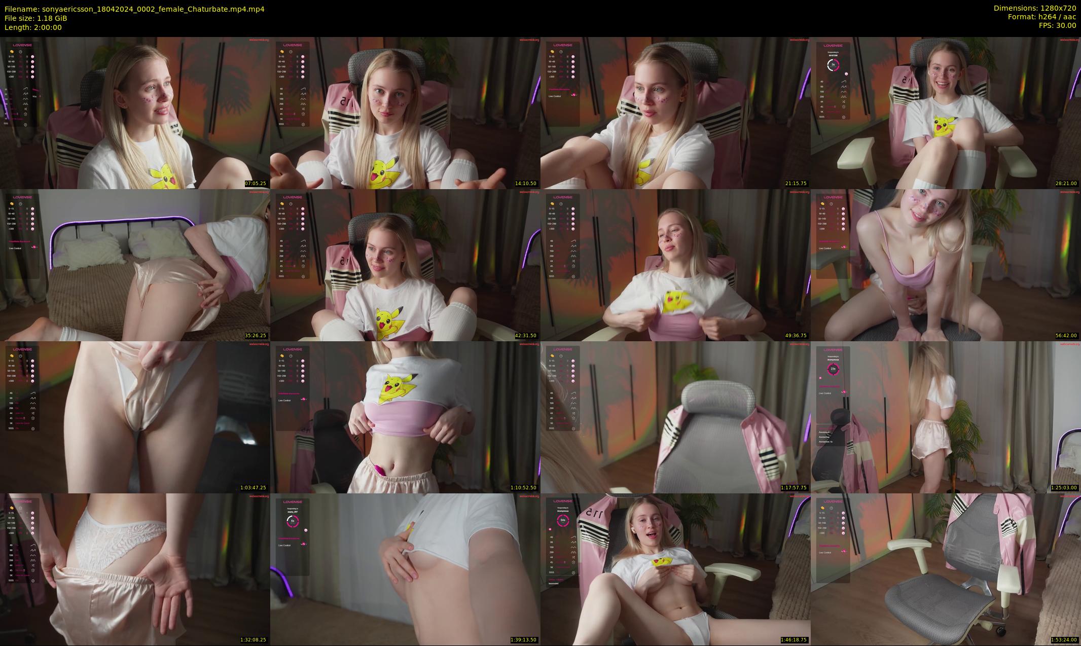 sonyaericsson — 120 minute Chaturbate female cam show recording, 720p, Apr 18, 2024