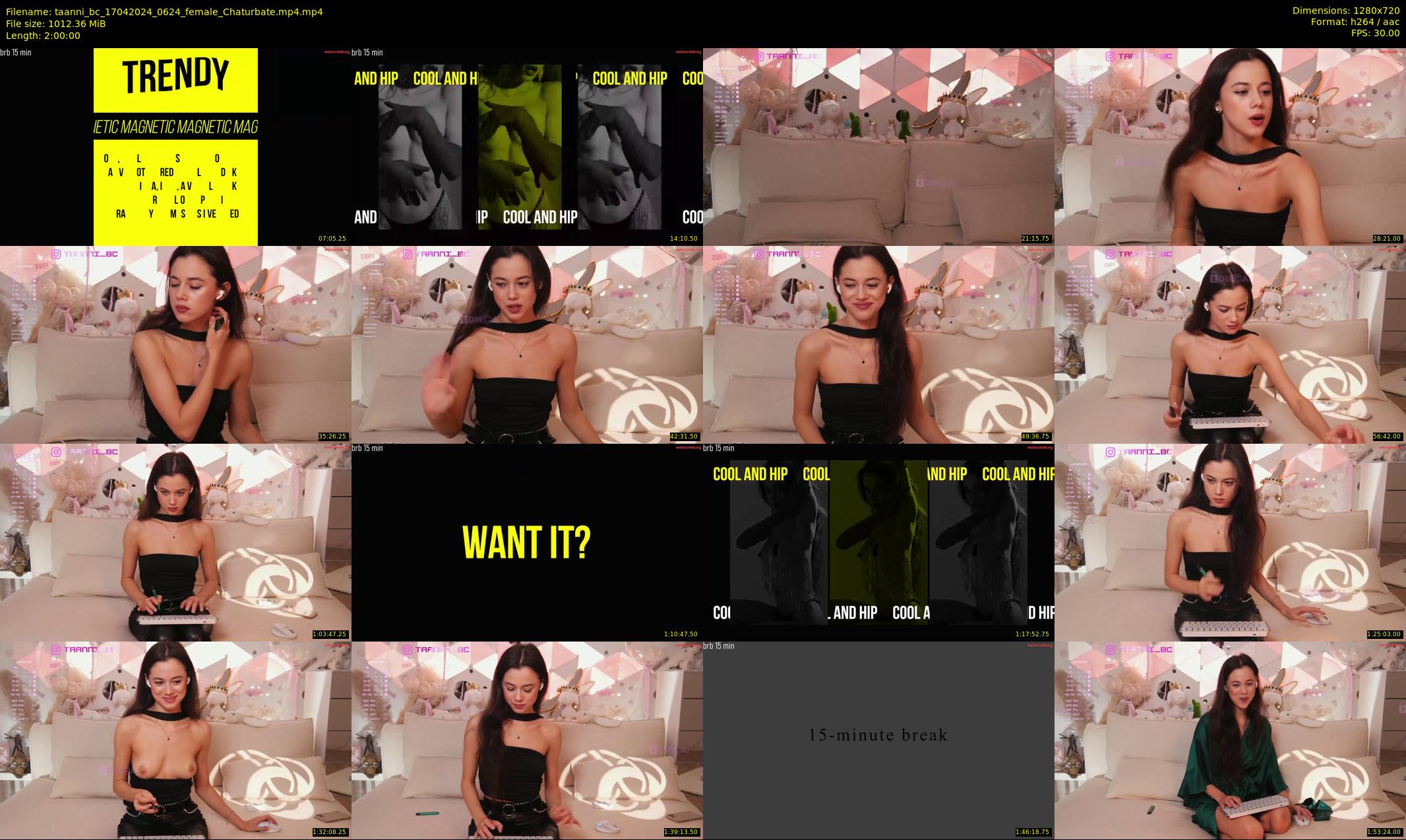 taanni_bc — 120 minute Chaturbate female cam show recording, 720p, Apr 17, 2024