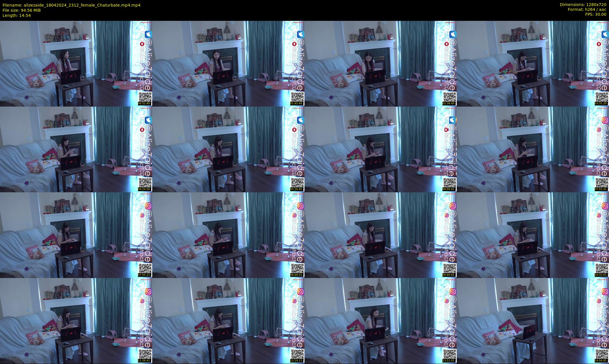 alizezaide — 15 minute Chaturbate female cam show recording, 720p, Apr 18, 2024