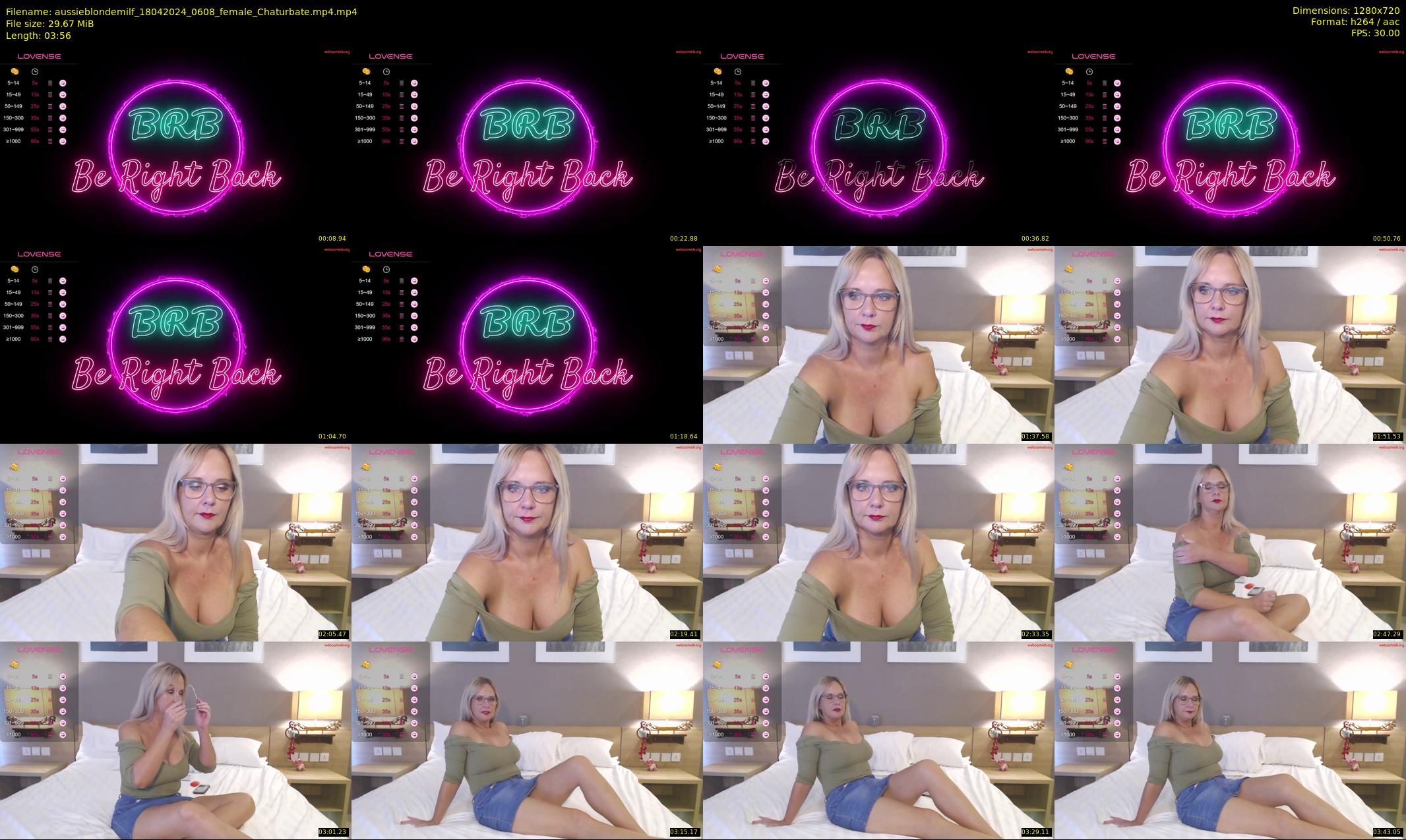 aussieblondemilf — 4 minute Chaturbate female cam show recording, 720p, Apr 18, 2024