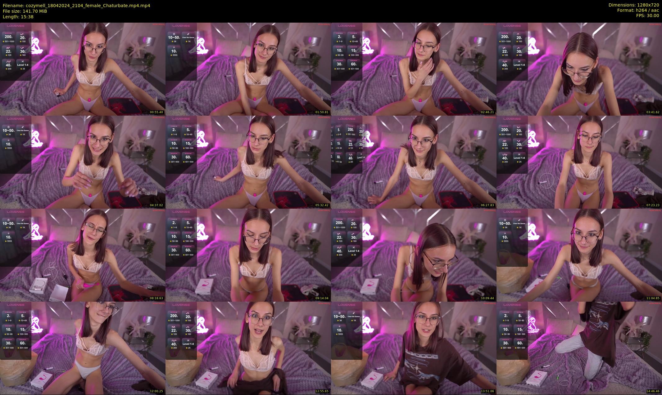 cozymell — 16 minute Chaturbate female cam show recording, 720p, Apr 18, 2024