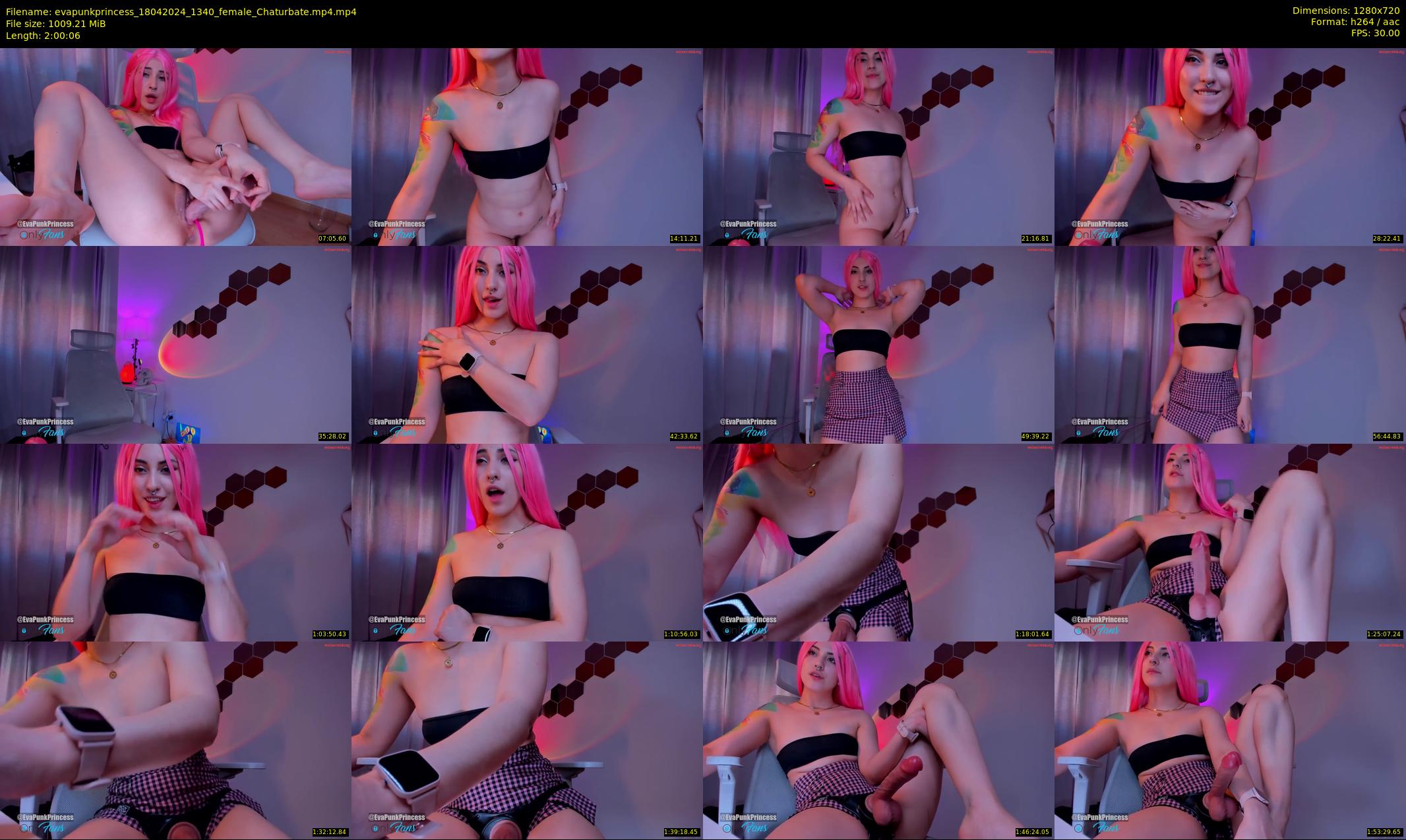 evapunkprincess — 121 minute Chaturbate female cam show recording, 720p, Apr 18, 2024