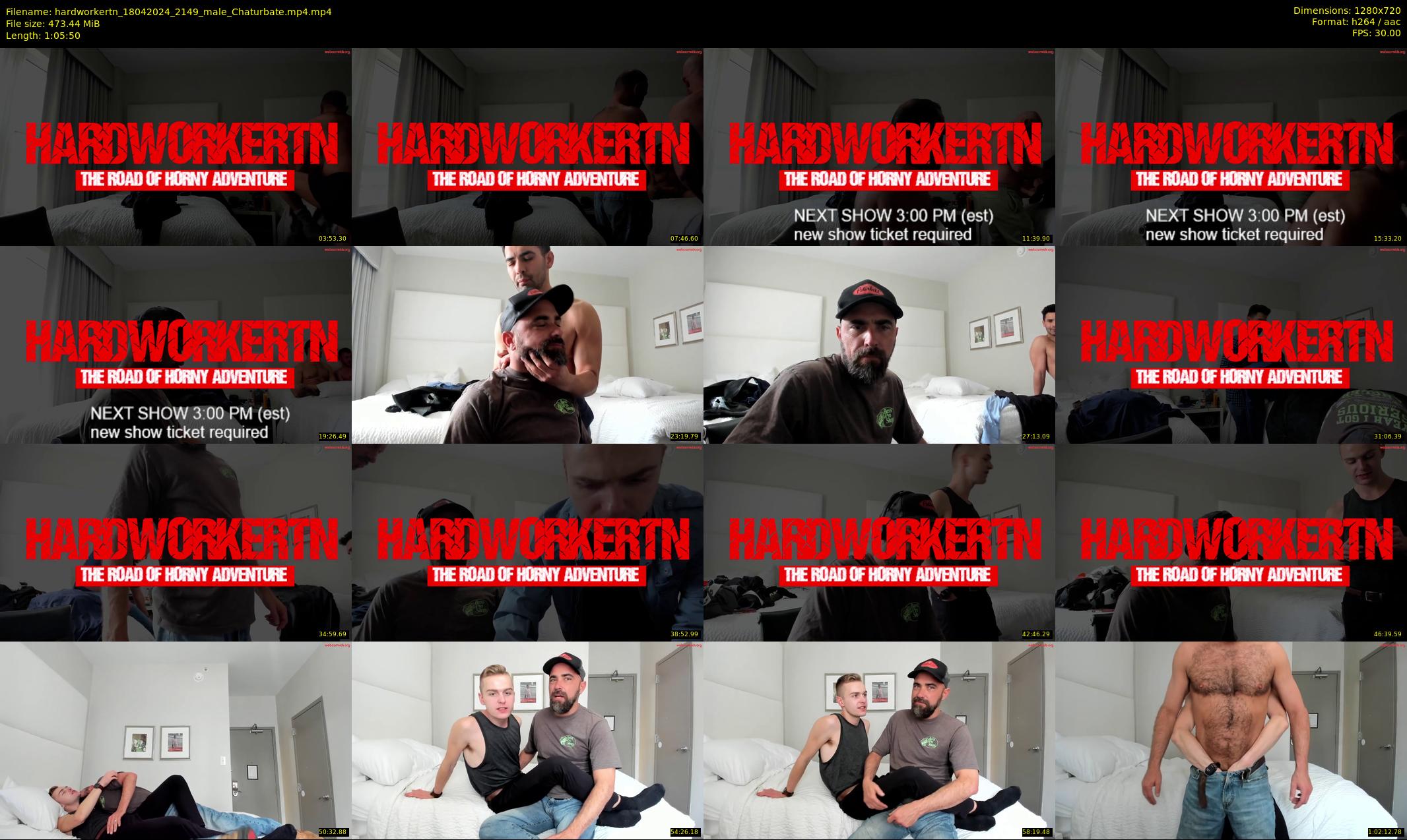 hardworkertn — 66 minute Chaturbate male cam show recording, 720p, Apr 18, 2024