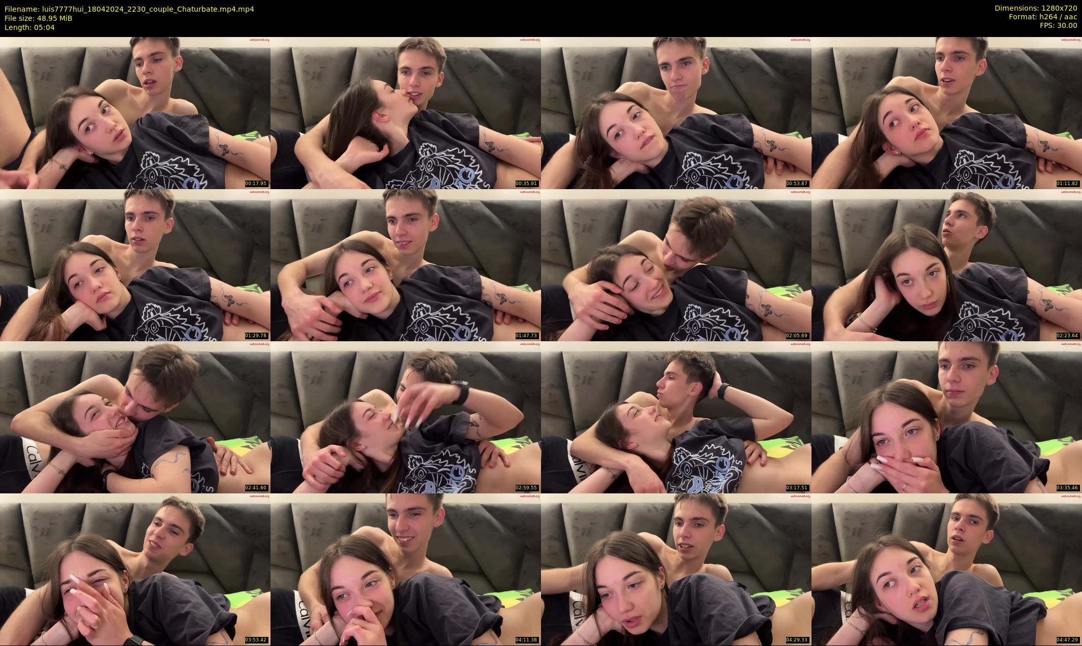 luis7777hui — 6 minute Chaturbate couple cam show recording, 720p, Apr 18, 2024