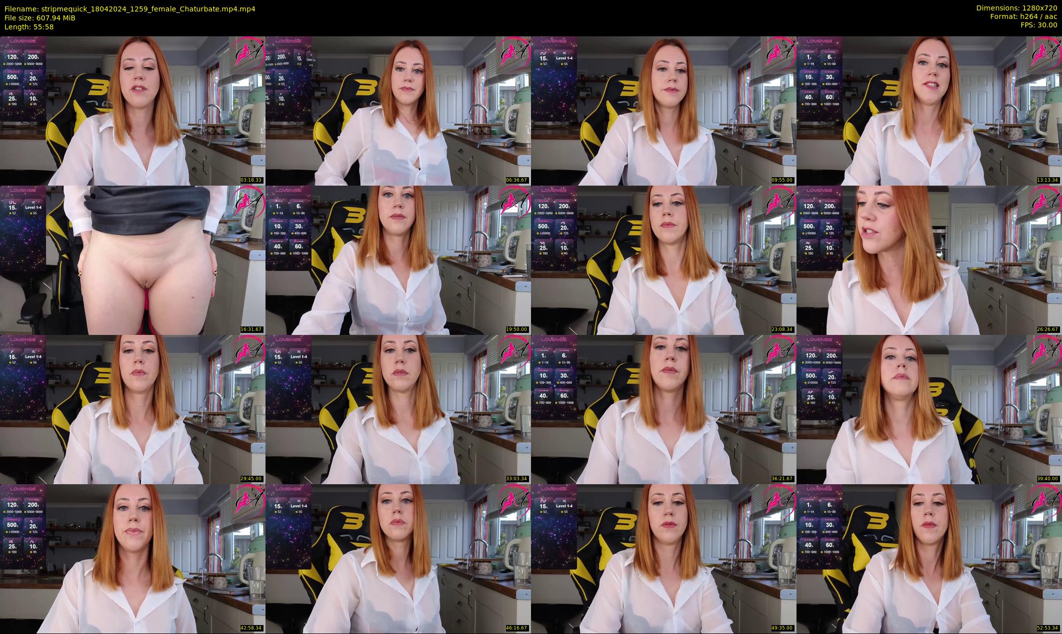 stripmequick — 56 minute Chaturbate female cam show recording, 720p, Apr 18, 2024