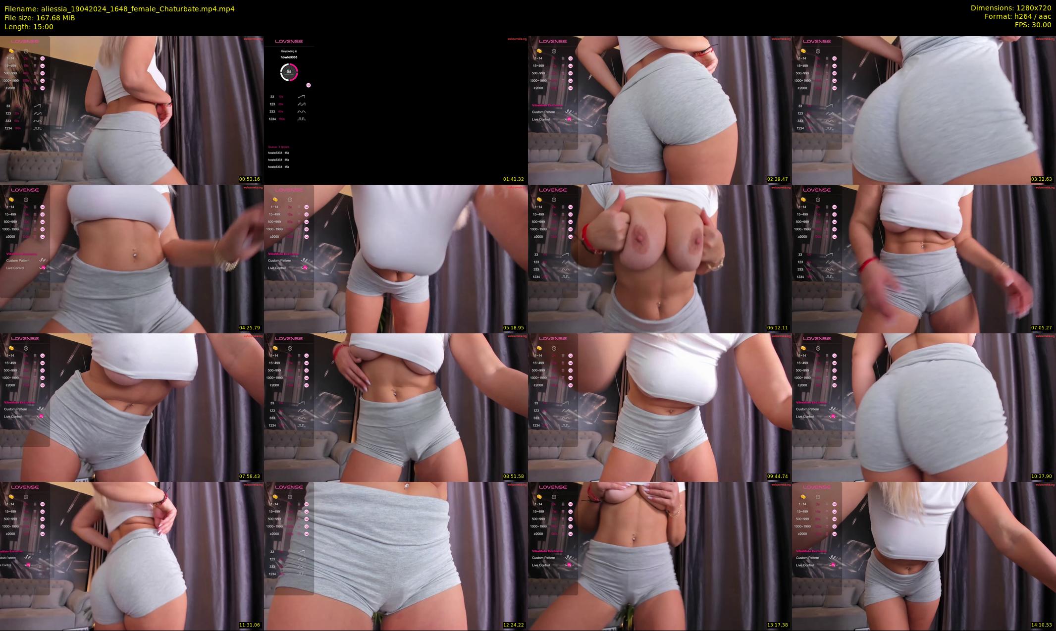 aliessia — 15 minute Chaturbate female cam show recording, 720p, Apr 19, 2024