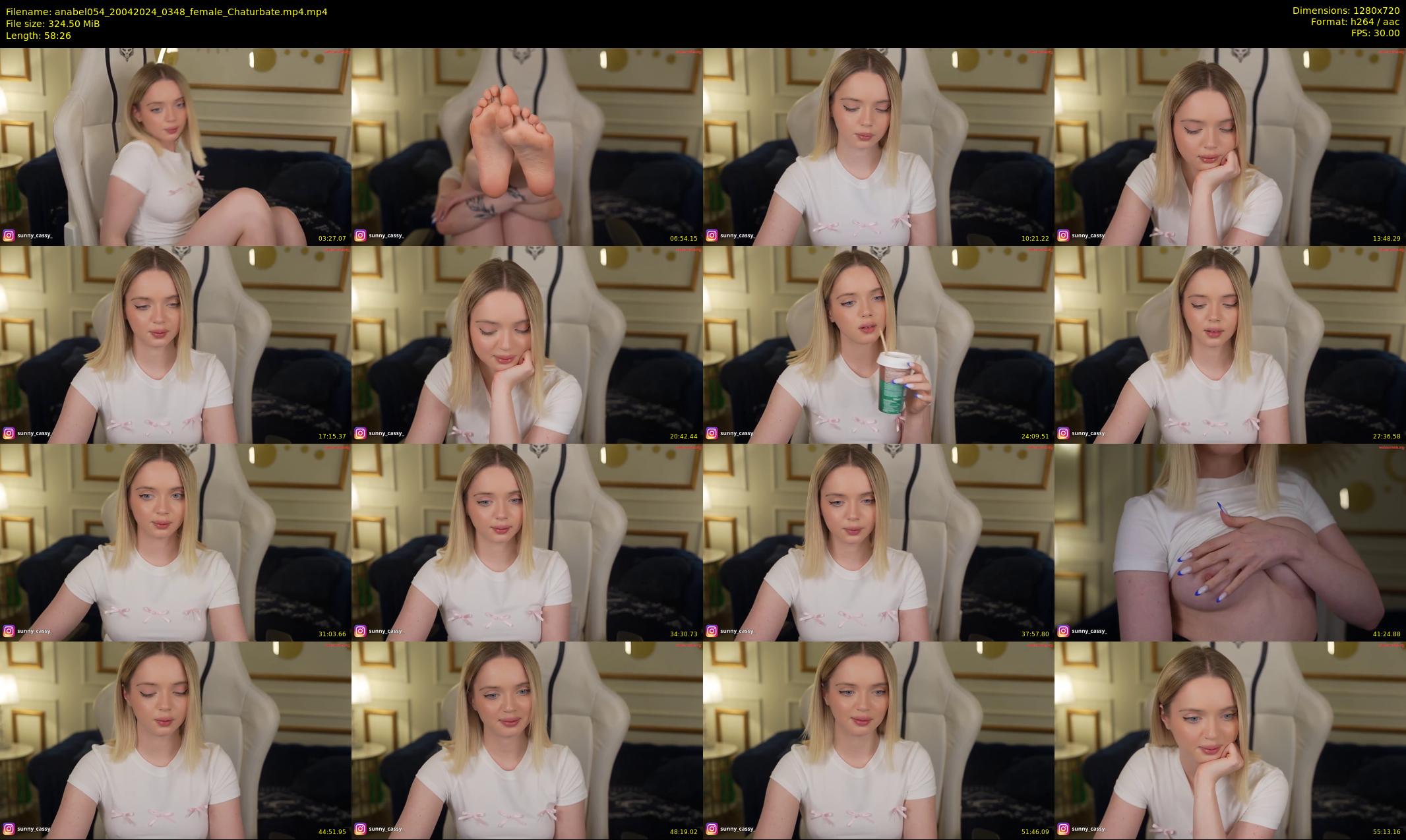 anabel054 — 59 minute Chaturbate female cam show recording, 720p, Apr 20, 2024