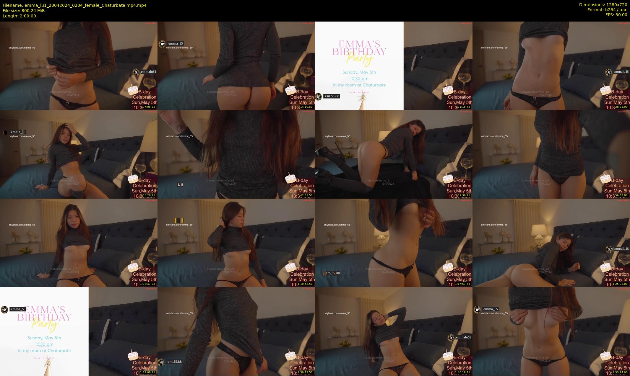 emma_lu1 — 120 minute Chaturbate female cam show recording, 720p, Apr 20, 2024