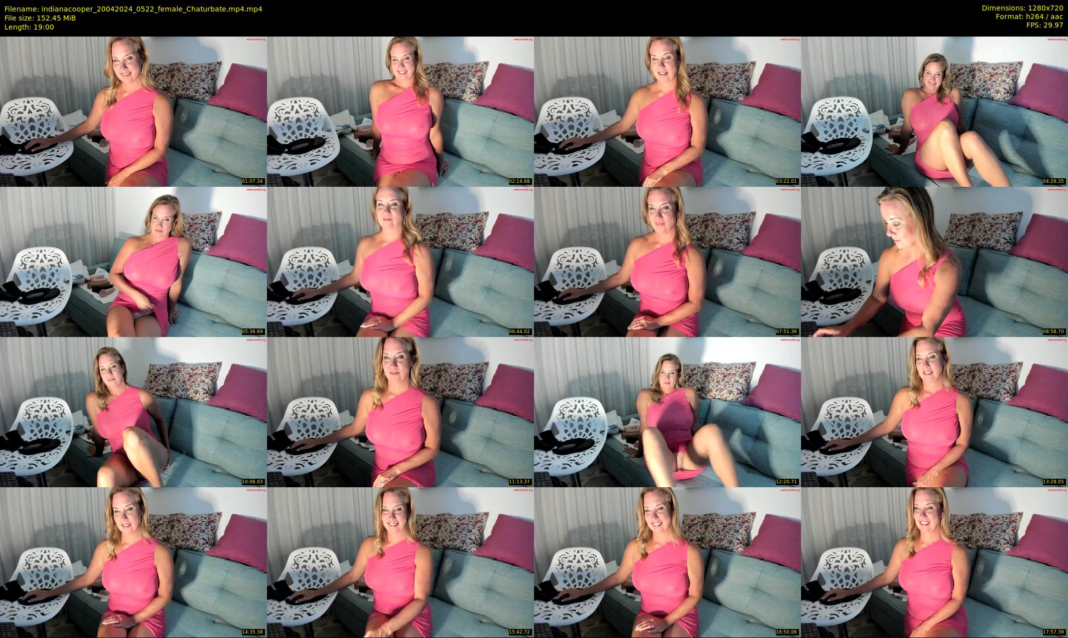 indianacooper — 19 minute Chaturbate female cam show recording, 720p, Apr 20, 2024