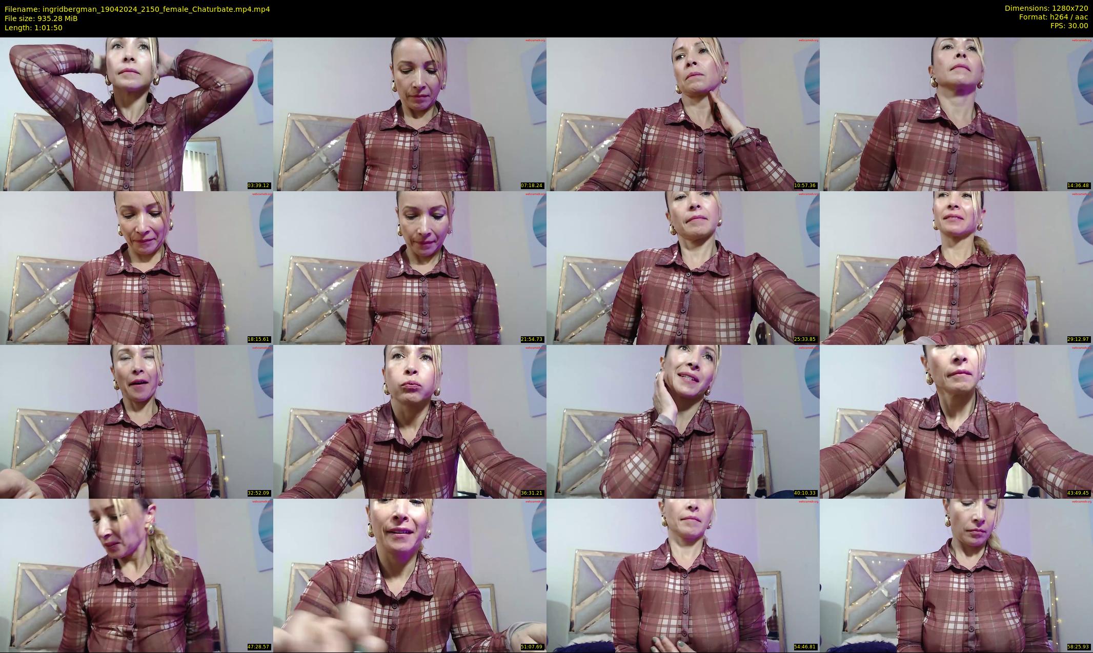 ingridbergman — 62 minute Chaturbate female cam show recording, 720p, Apr 19, 2024