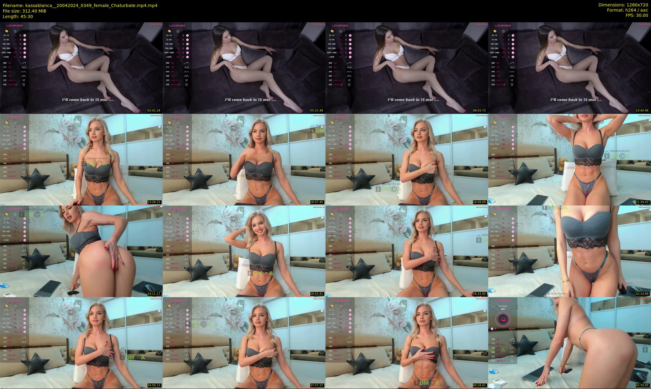 kassablanca_ — 46 minute Chaturbate female cam show recording, 720p, Apr 20, 2024