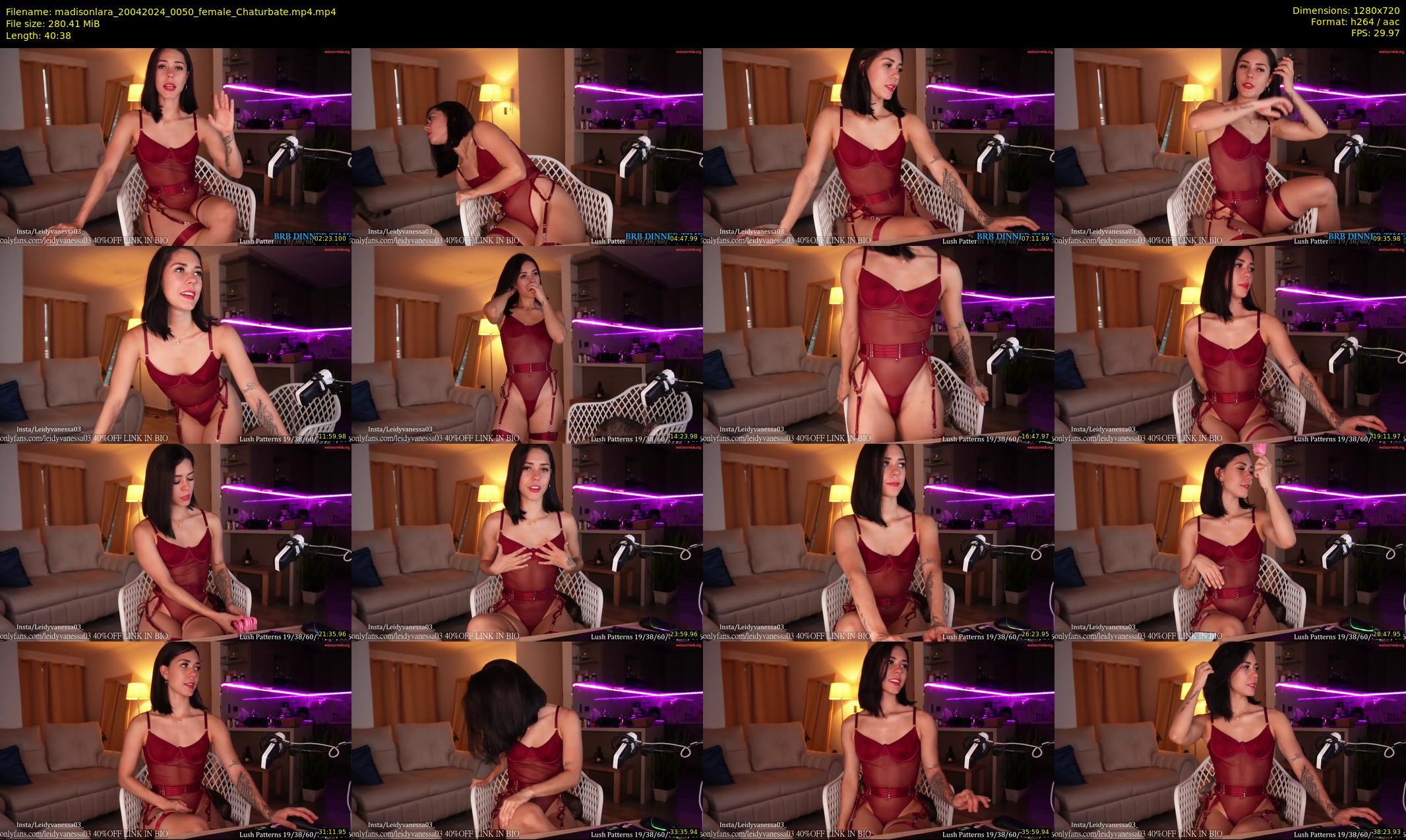 madisonlara — 41 minute Chaturbate female cam show recording, 720p, Apr 20, 2024