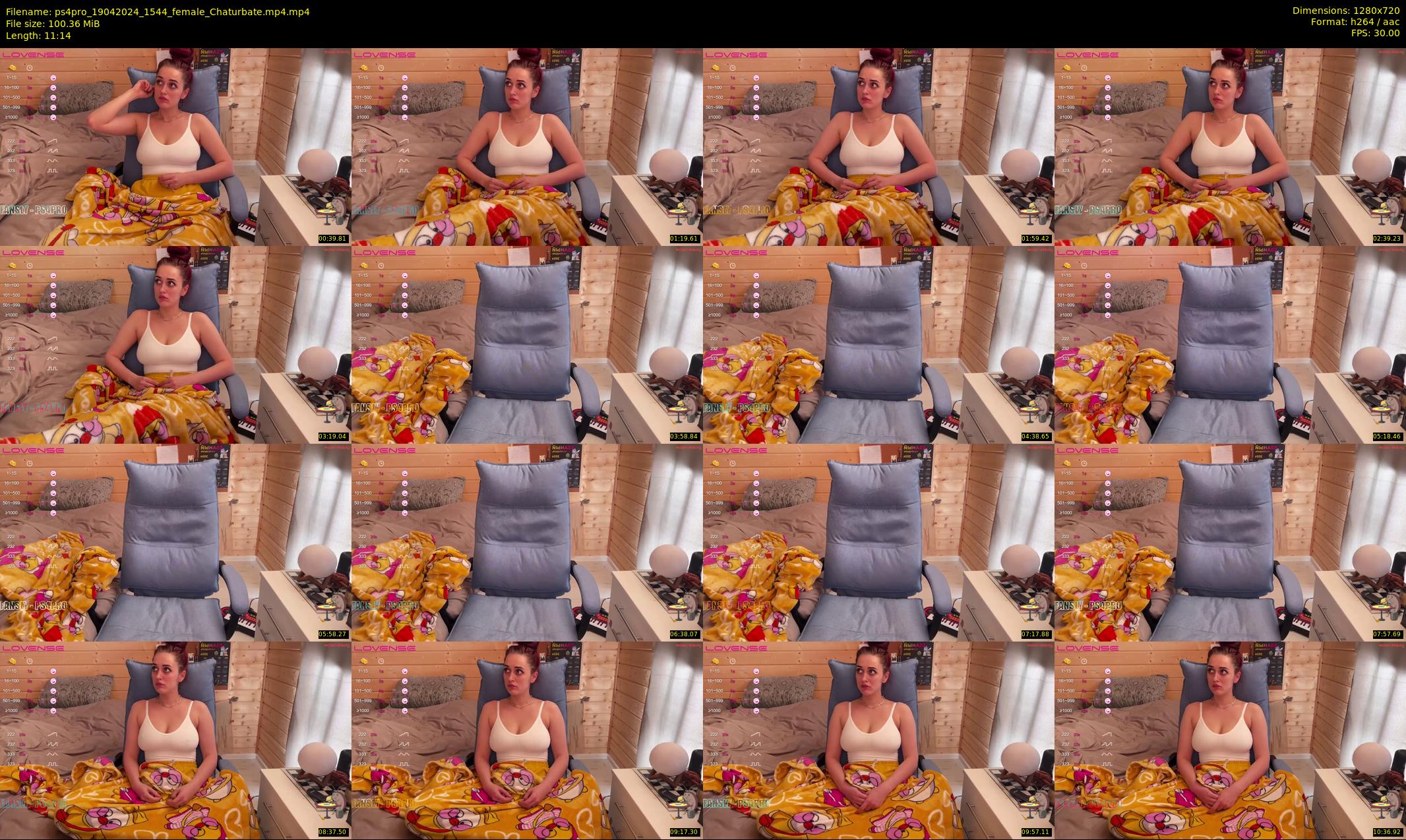 ps4pro — 12 minute Chaturbate female cam show recording, 720p, Apr 19, 2024