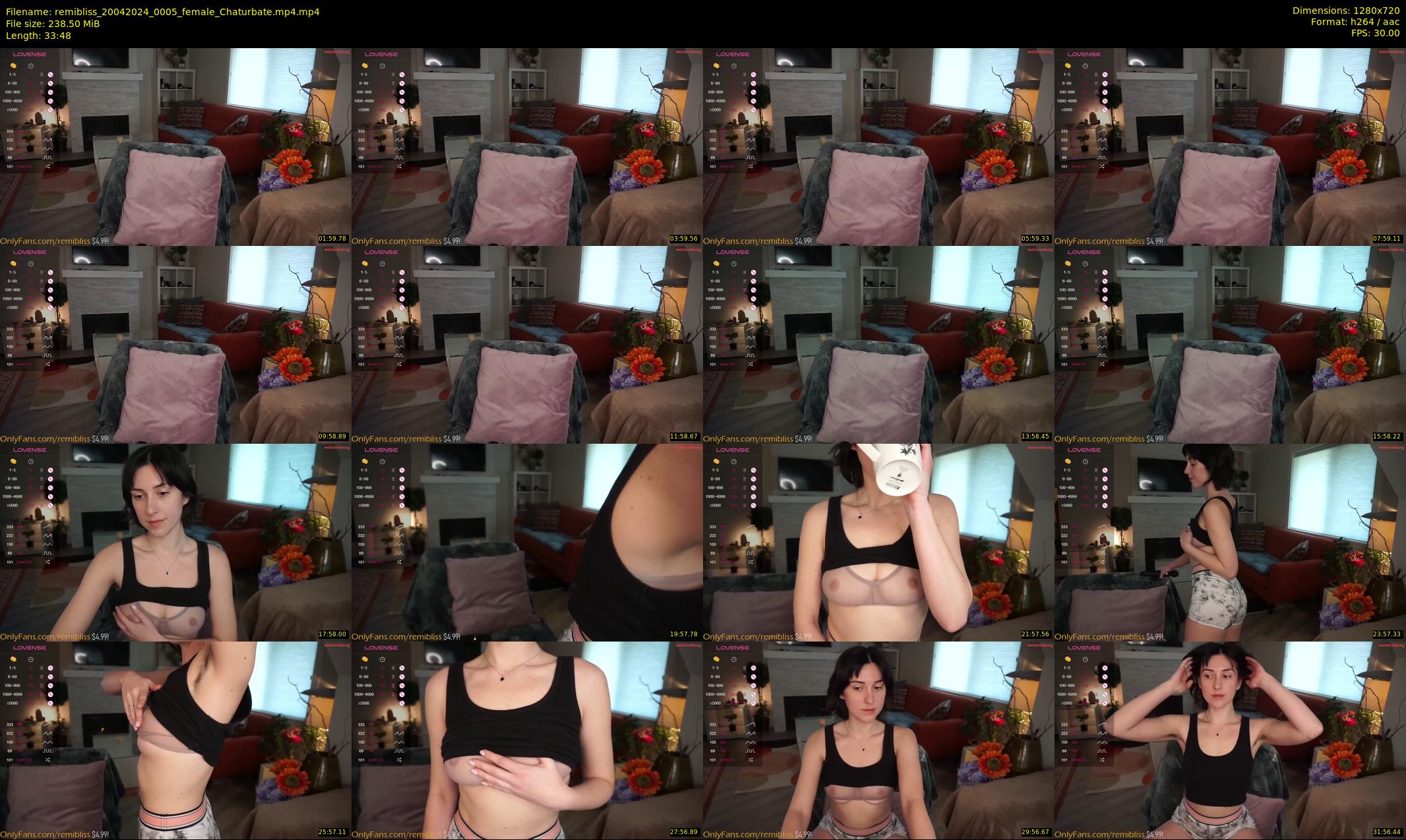 remibliss — 34 minute Chaturbate female cam show recording, 720p, Apr 20, 2024