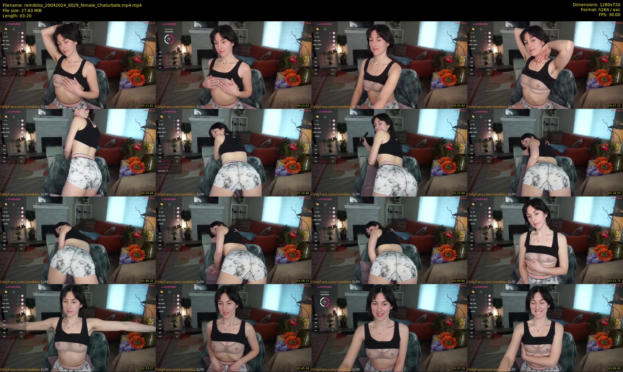 remibliss — 4 minute Chaturbate female cam show recording, 720p, Apr 20, 2024