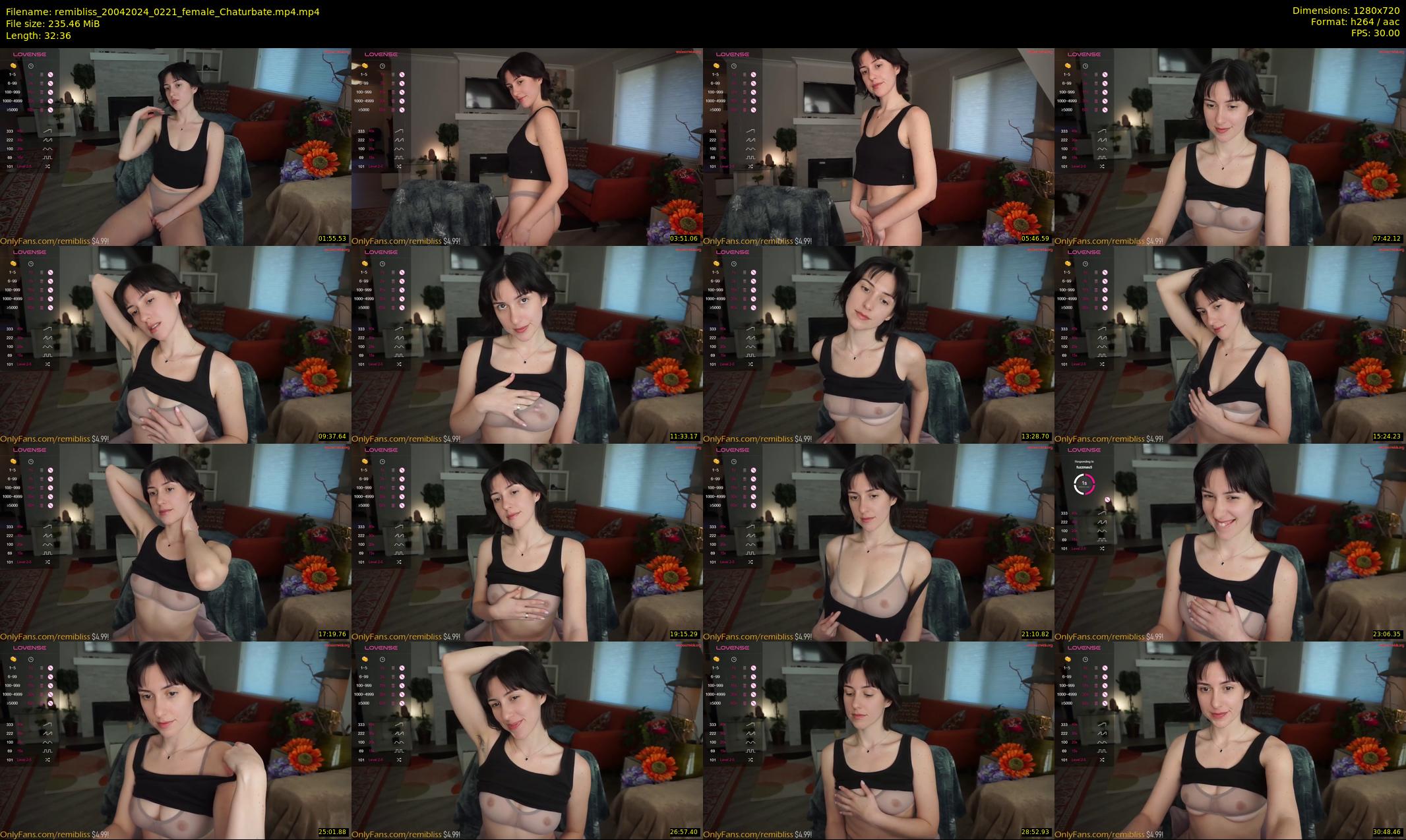 remibliss — 33 minute Chaturbate female cam show recording, 720p, Apr 20, 2024