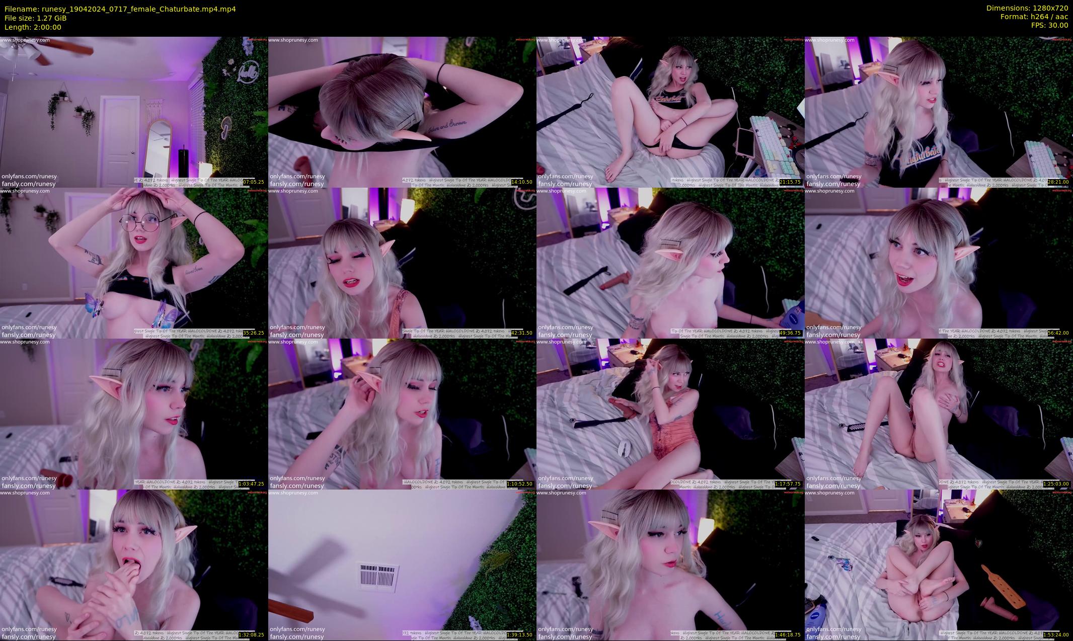 runesy — 120 minute Chaturbate female cam show recording, 720p, Apr 19, 2024
