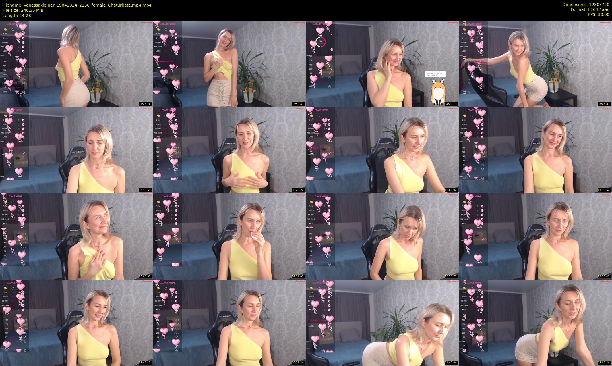 vanessakleiner — 25 minute Chaturbate female cam show recording, 720p, Apr 19, 2024