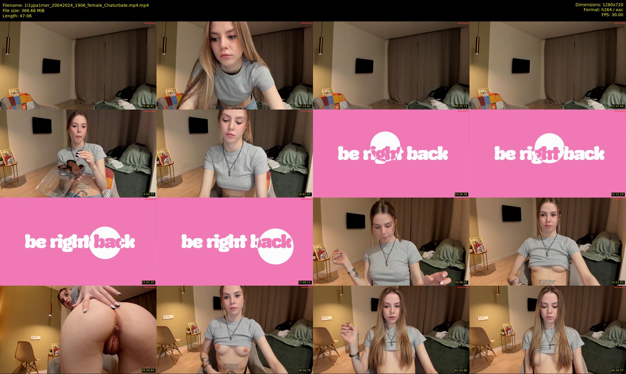 1i1ypa1mer — 48 minute Chaturbate female cam show recording, 720p, Apr 20, 2024