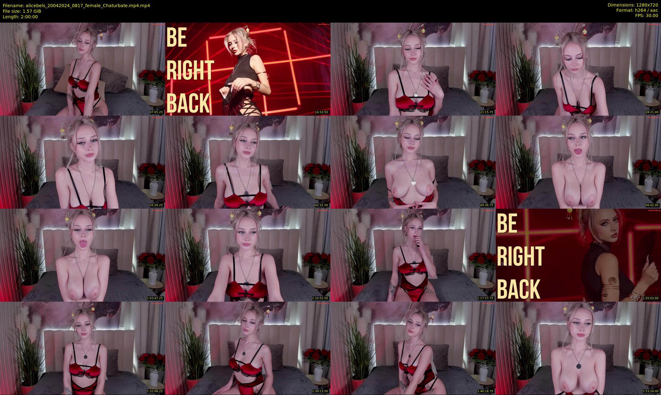 alicebels — 120 minute Chaturbate female cam show recording, 720p, Apr 20, 2024