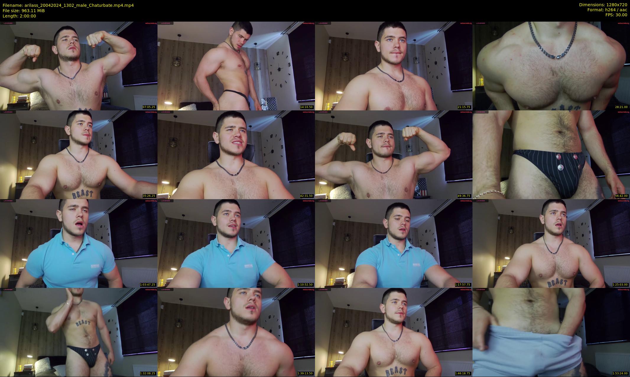 arilass — 120 minute Chaturbate male cam show recording, 720p, Apr 20, 2024