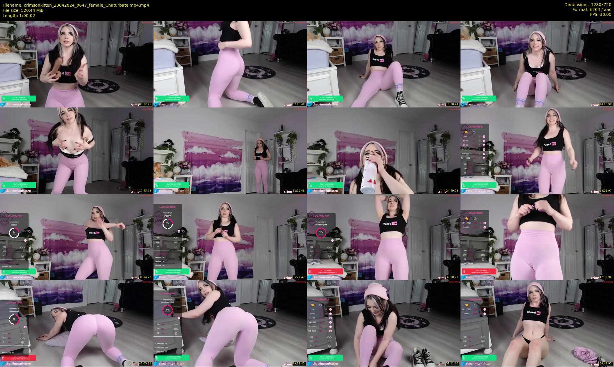 crimsonkitten — 61 minute Chaturbate female cam show recording, 720p, Apr 20, 2024