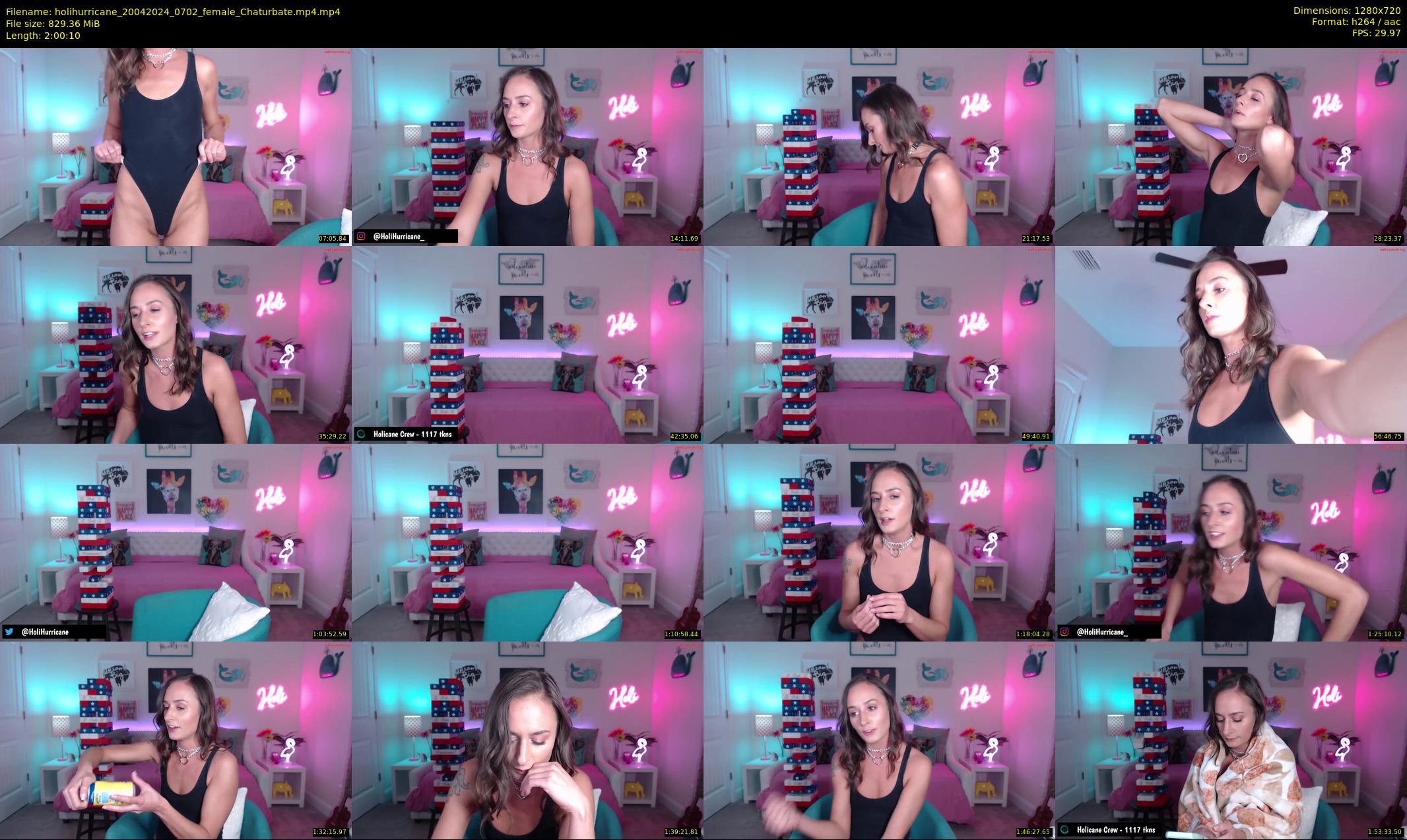 holihurricane — 121 minute Chaturbate female cam show recording, 720p, Apr 20, 2024