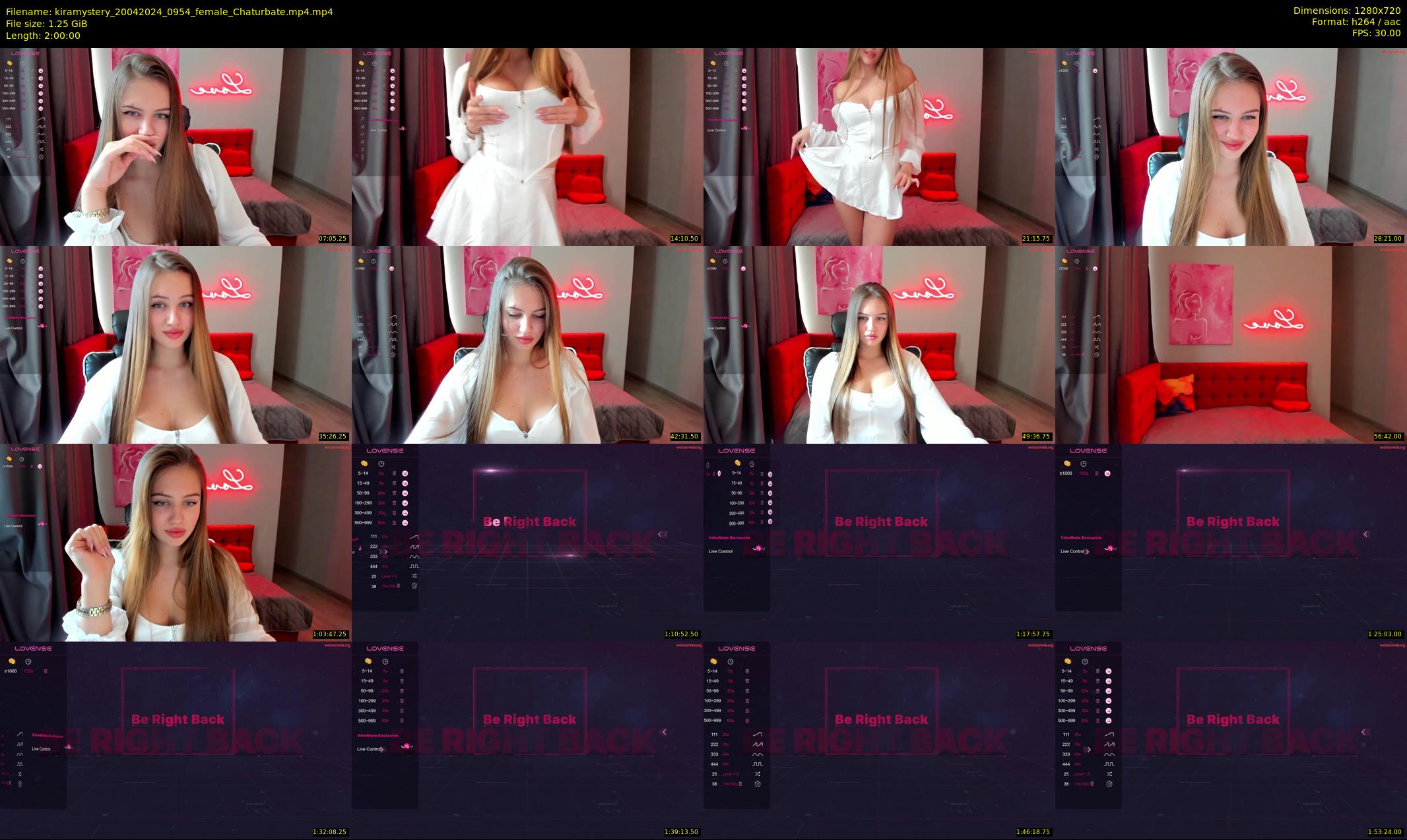 kiramystery — 120 minute Chaturbate female cam show recording, 720p, Apr 20, 2024