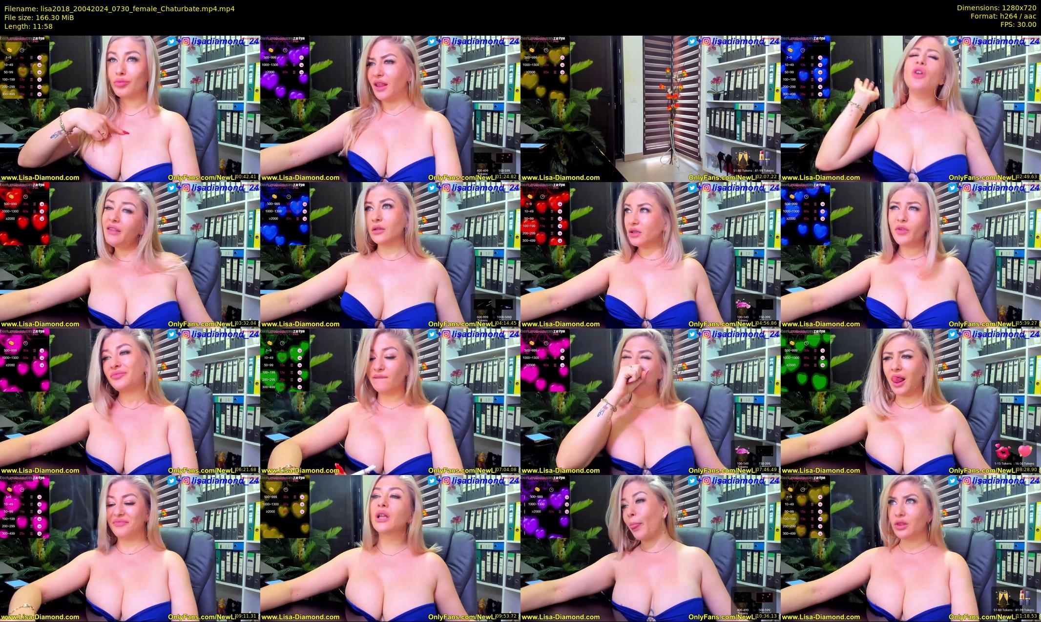 lisa2018 — 12 minute Chaturbate female cam show recording, 720p, Apr 20, 2024