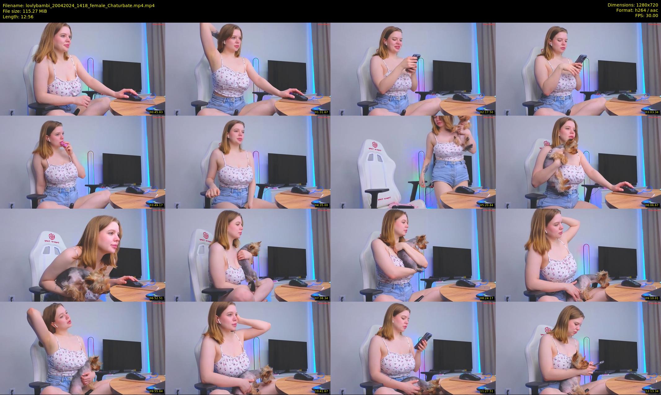 lovlybambi — 13 minute Chaturbate female cam show recording, 720p, Apr 20, 2024