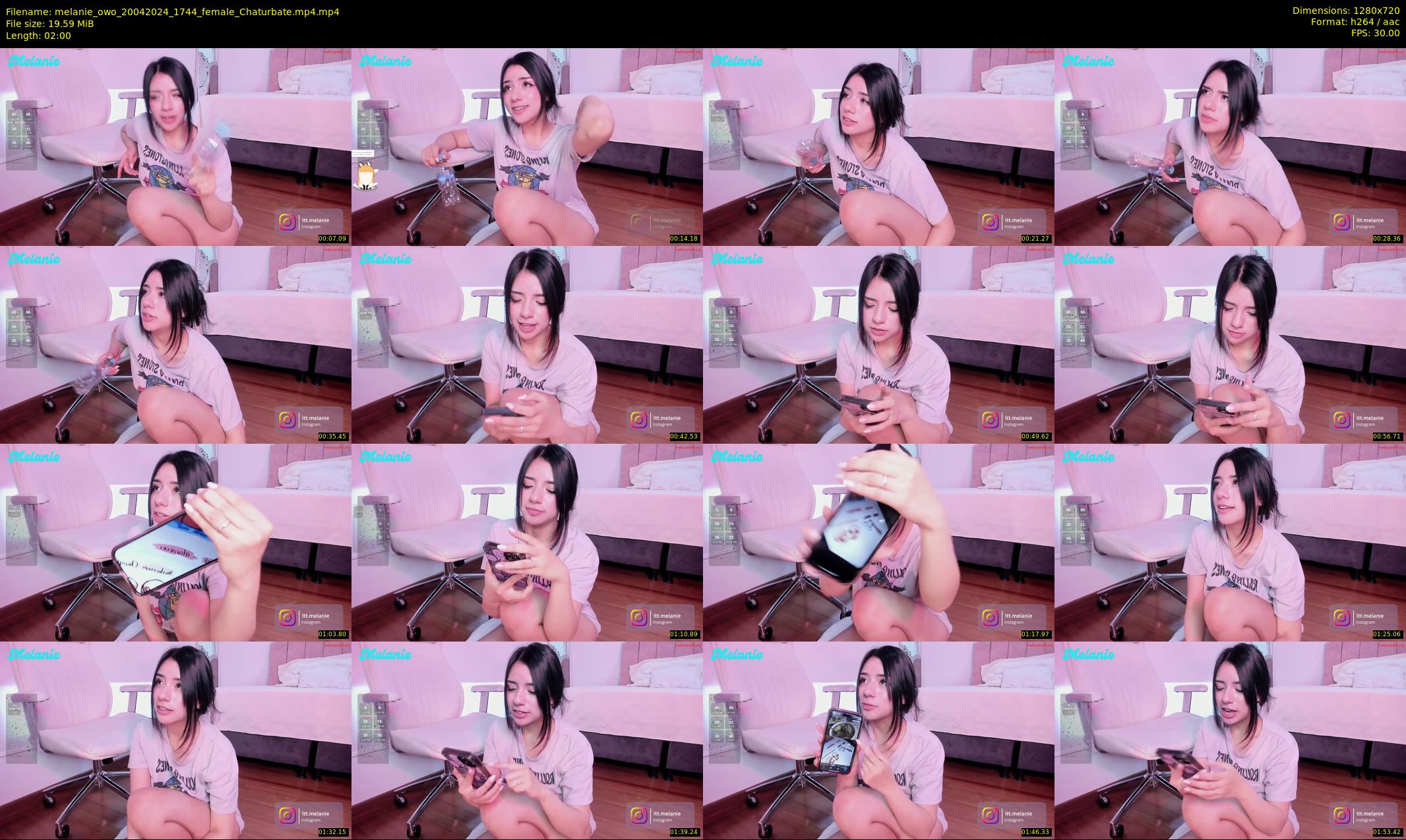 melanie_owo — 2 minute Chaturbate female cam show recording, 720p, Apr 20, 2024