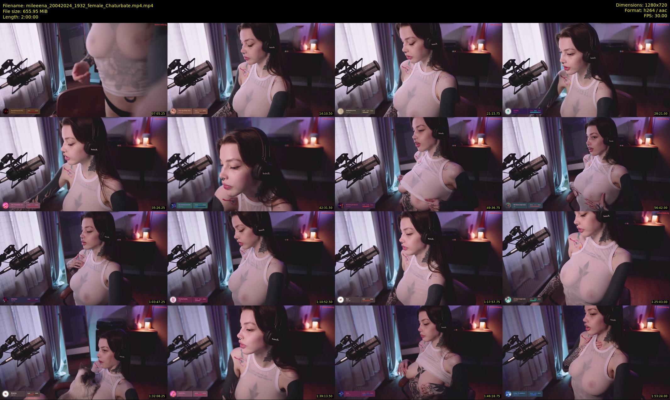 mileeena — 120 minute Chaturbate female cam show recording, 720p, Apr 20, 2024