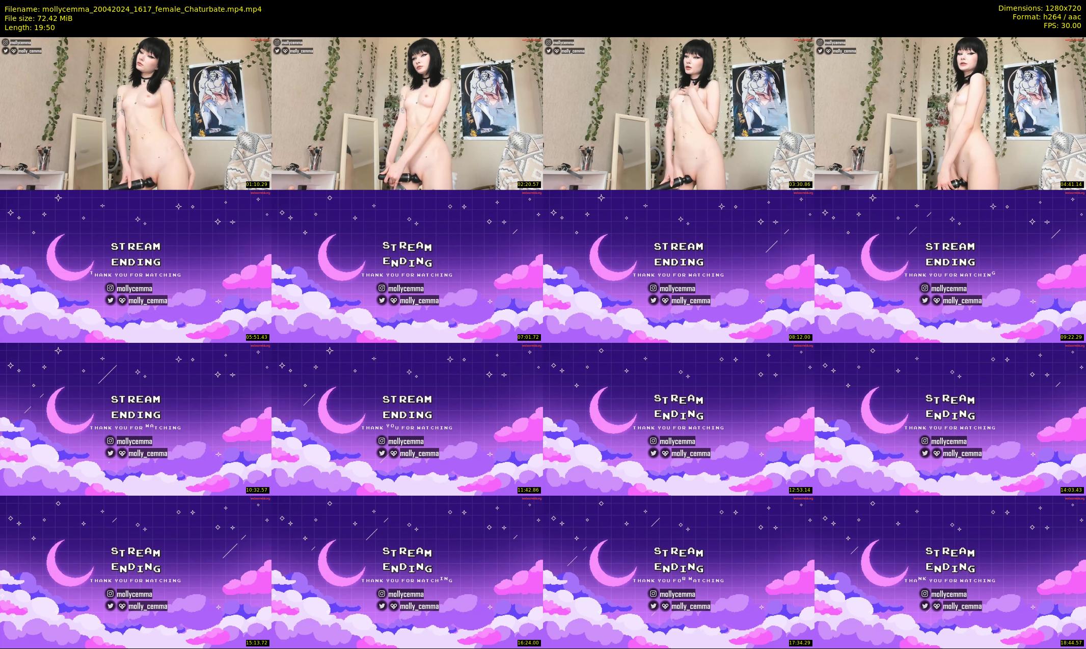 mollycemma — 20 minute Chaturbate female cam show recording, 720p, Apr 20, 2024