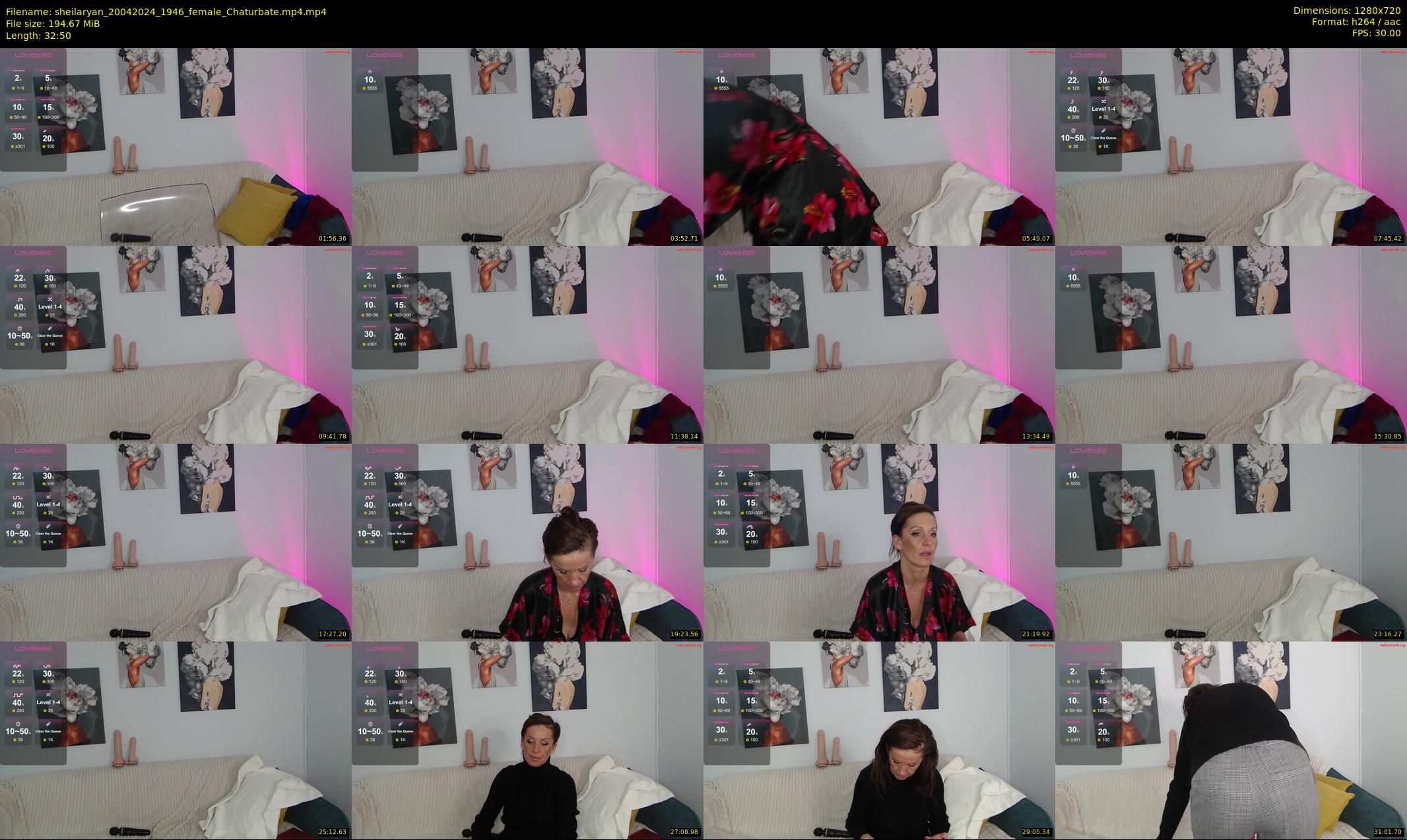 sheilaryan — 33 minute Chaturbate female cam show recording, 720p, Apr 20, 2024