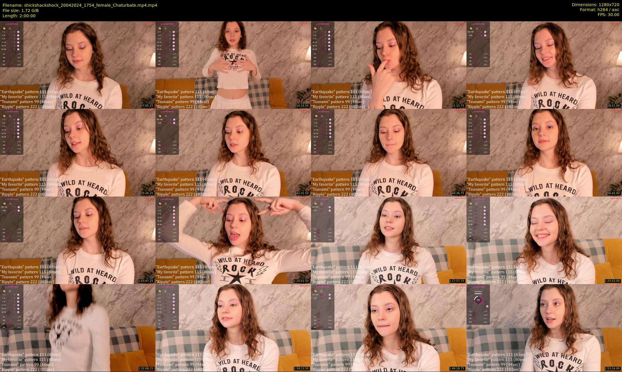 shickshackshock — 120 minute Chaturbate female cam show recording, 720p, Apr 20, 2024