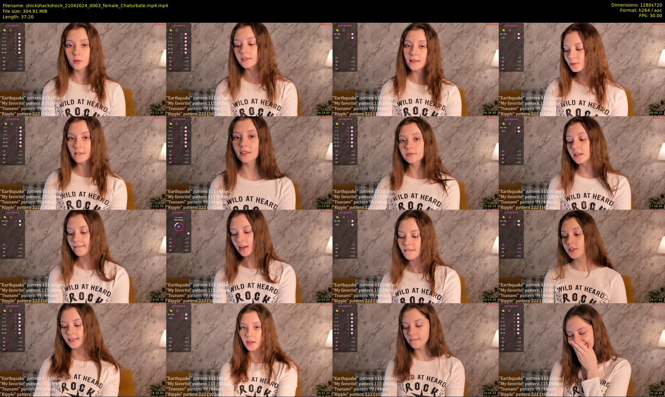 shickshackshock — 38 minute Chaturbate female cam show recording, 720p, Apr 21, 2024